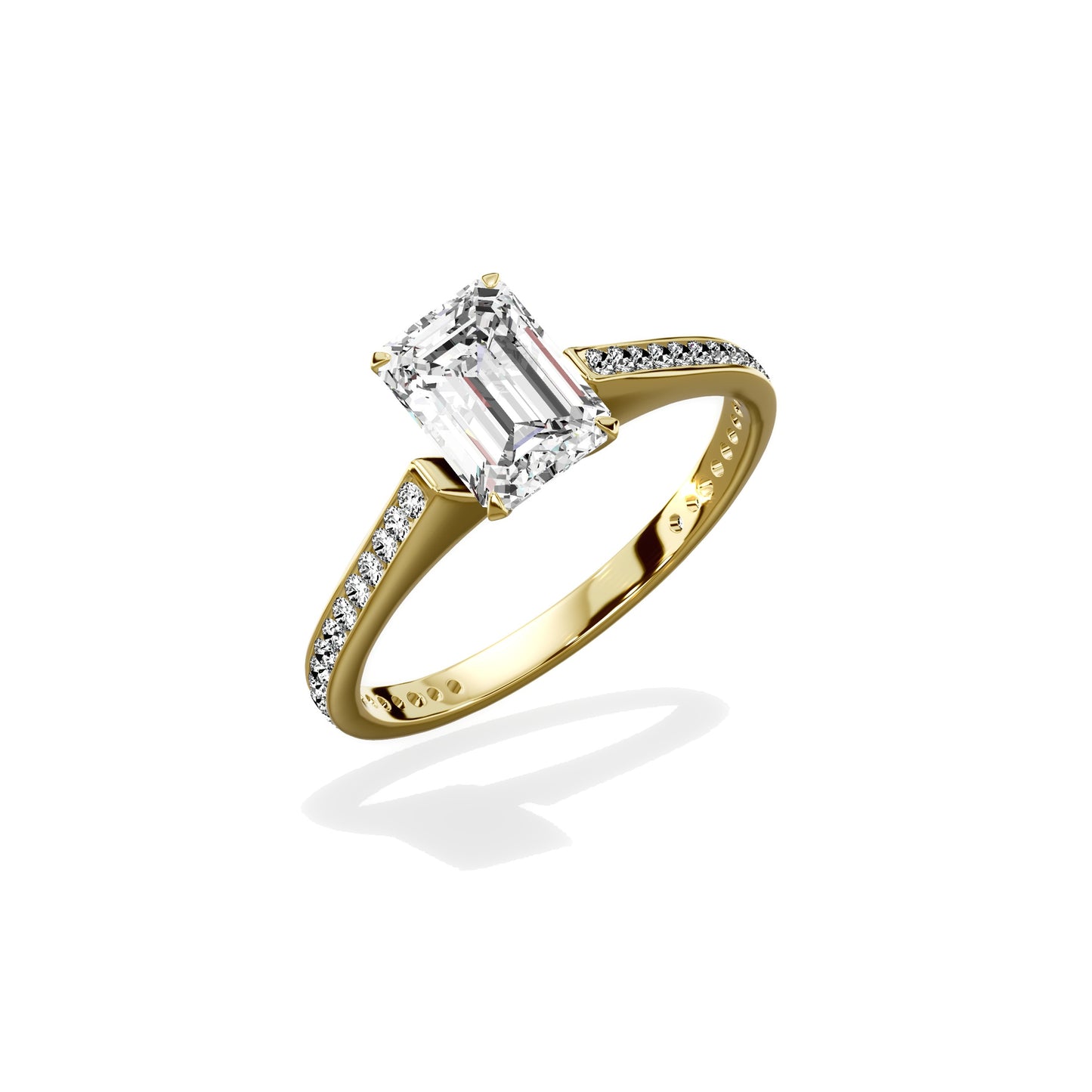 Channel Set Solitaire Engagement Ring