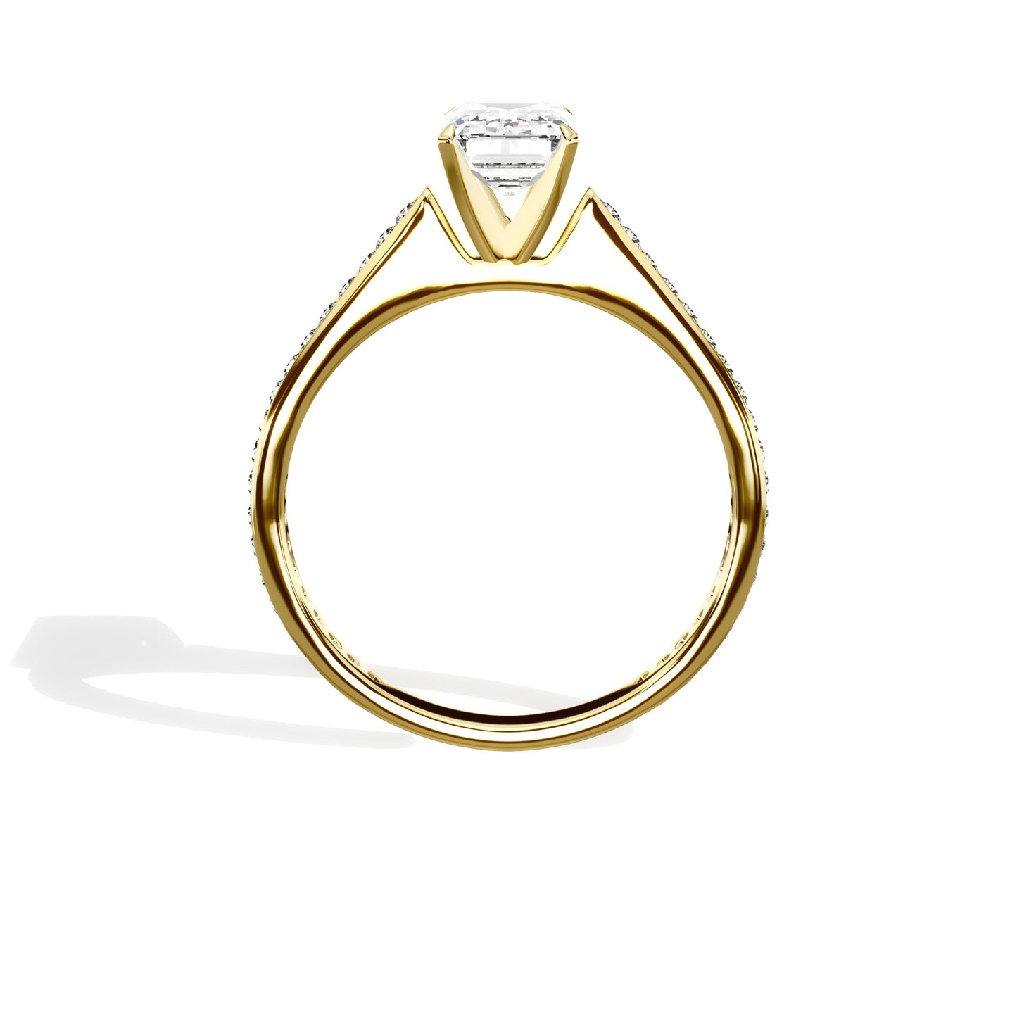 Channel Set Solitaire Engagement Ring