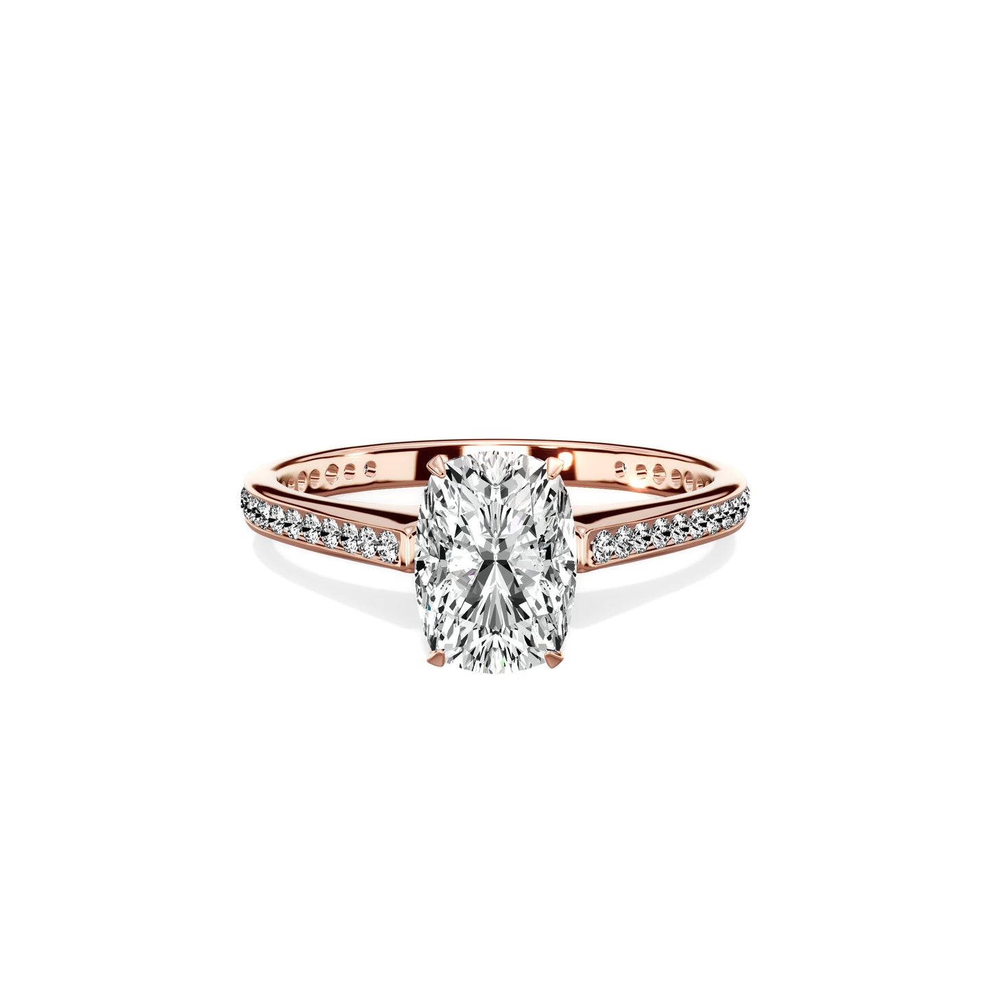 Channel Set Solitaire Engagement Ring
