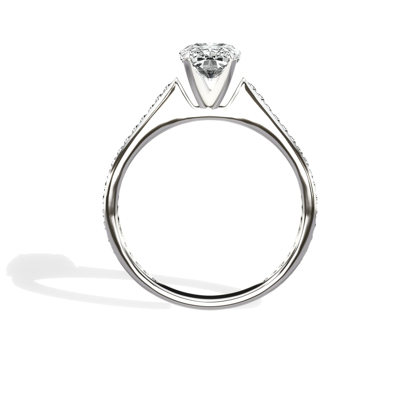Channel Set Solitaire Engagement Ring