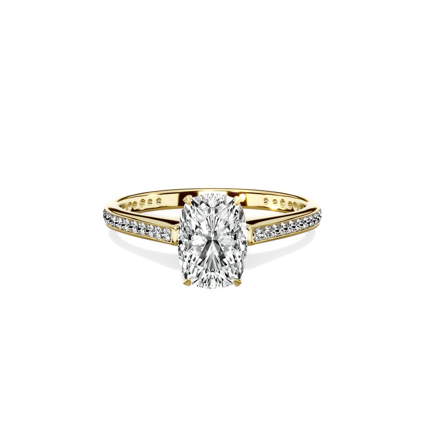 Channel Set Solitaire Engagement Ring