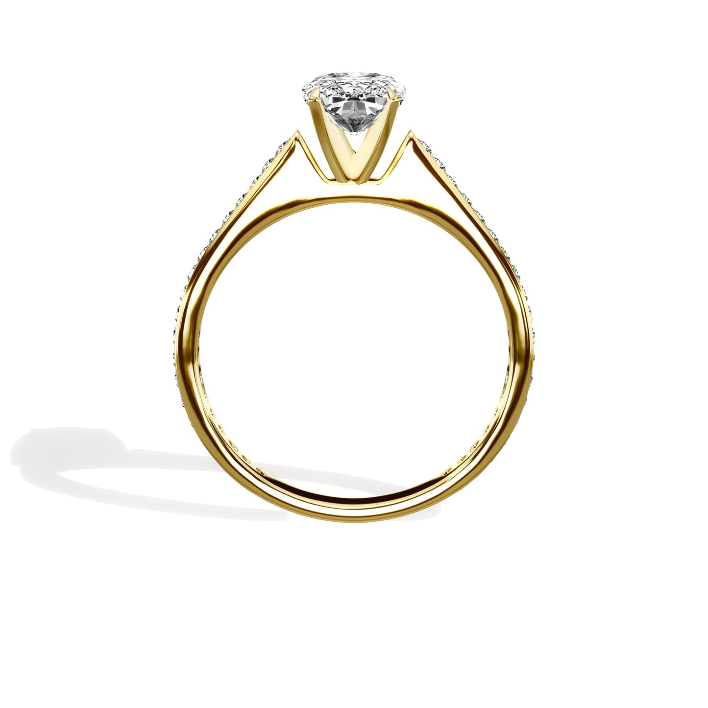 Channel Set Solitaire Engagement Ring