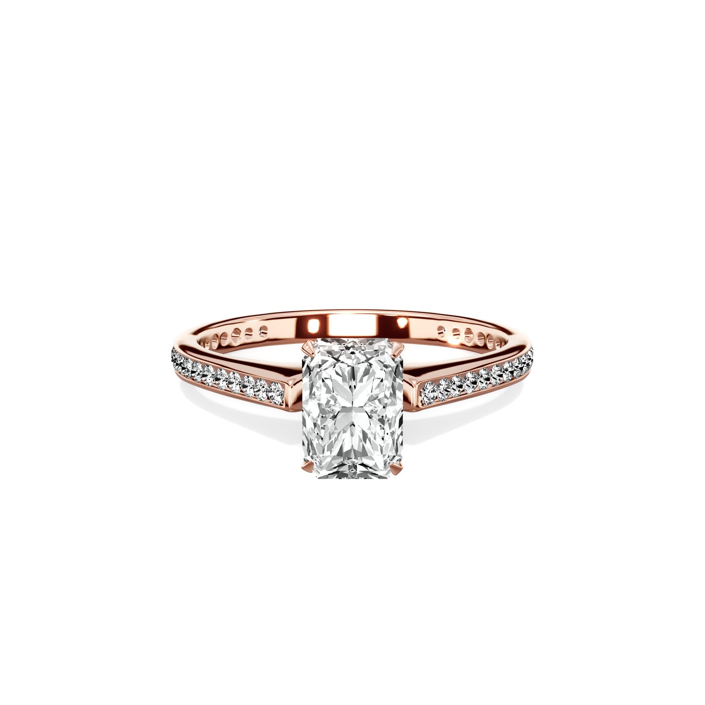 Channel Set Solitaire Engagement Ring