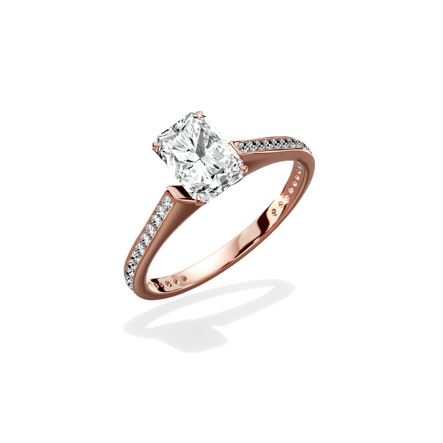 Channel Set Solitaire Engagement Ring