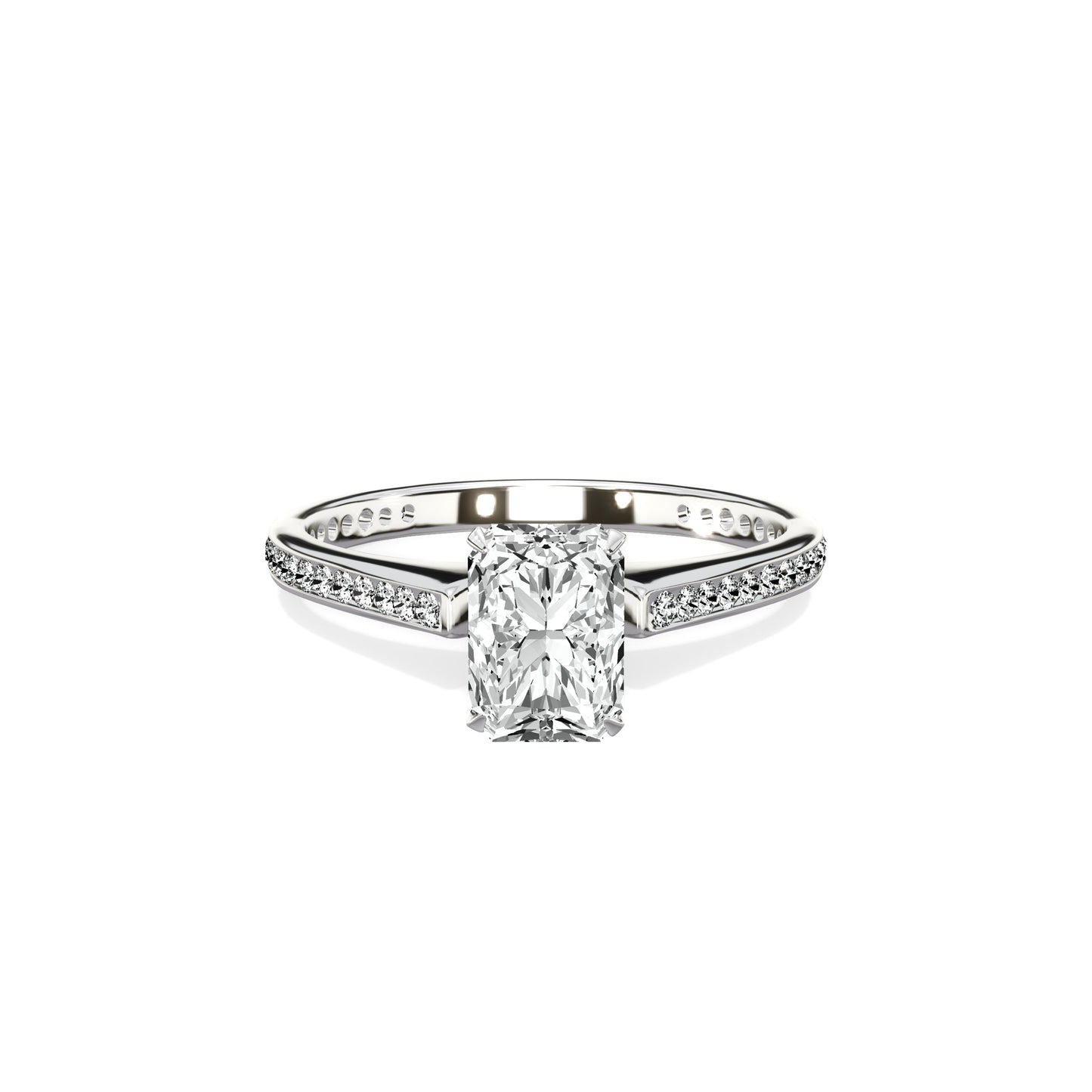 Channel Set Solitaire Engagement Ring