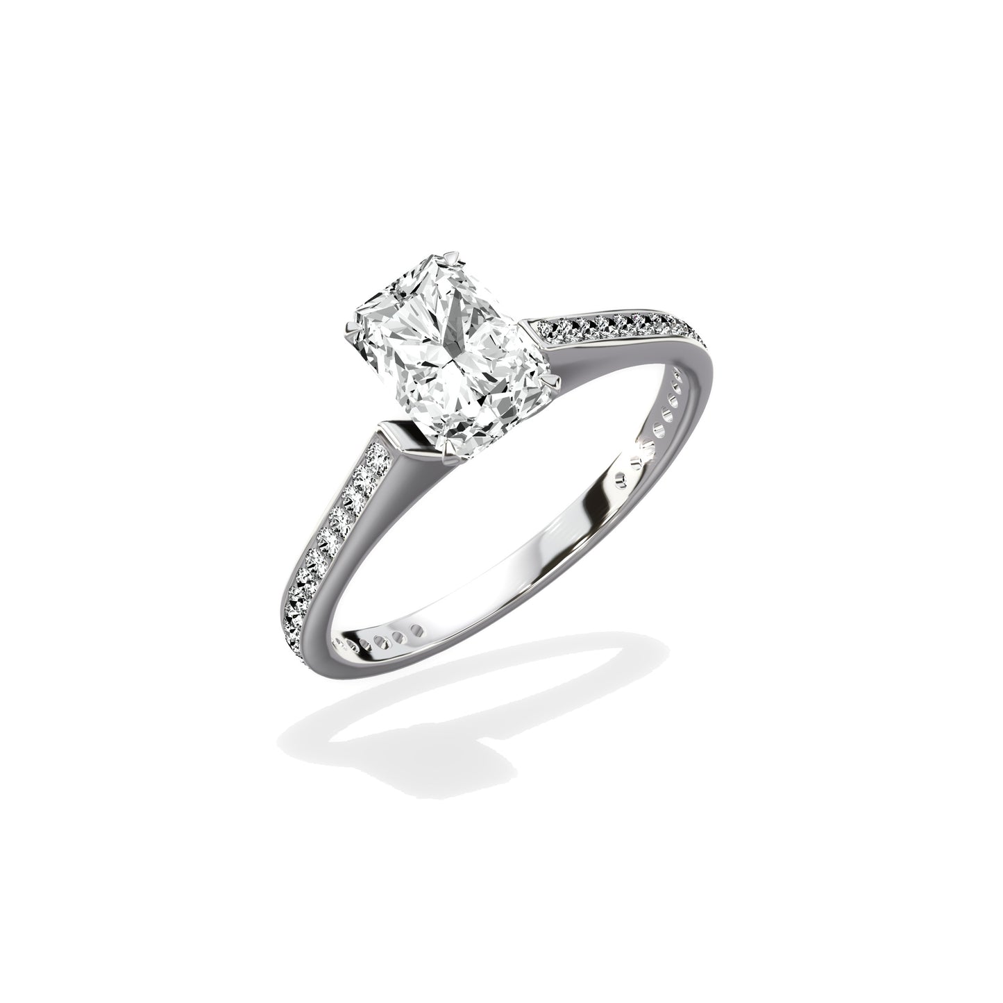 Channel Set Solitaire Engagement Ring