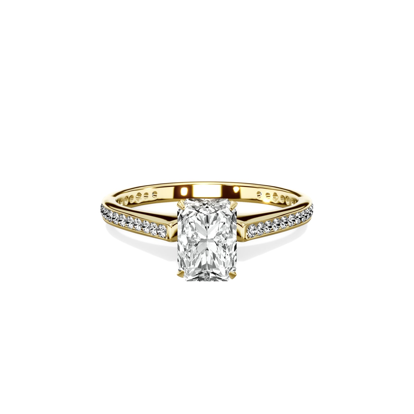 Channel Set Solitaire Engagement Ring