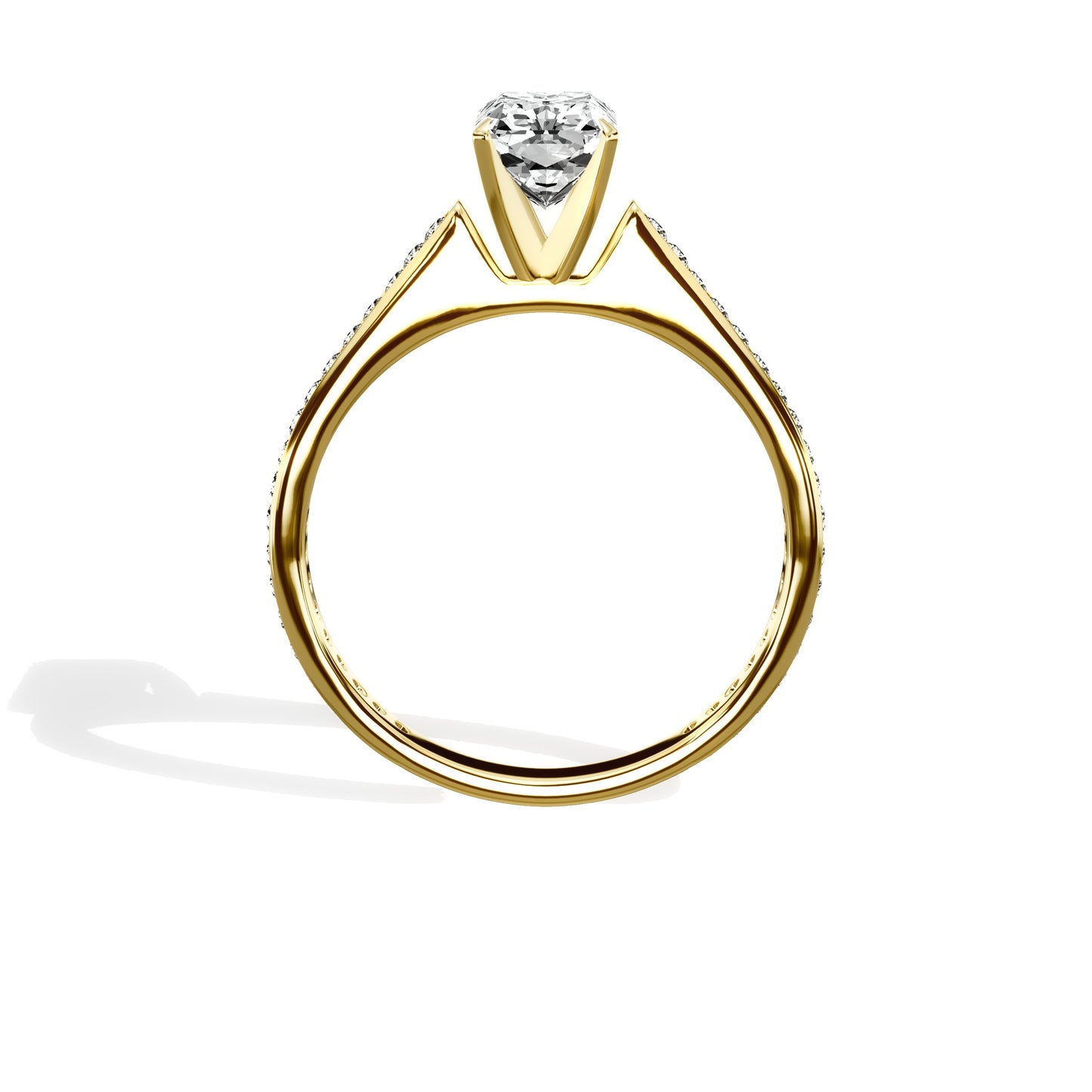 Channel Set Solitaire Engagement Ring