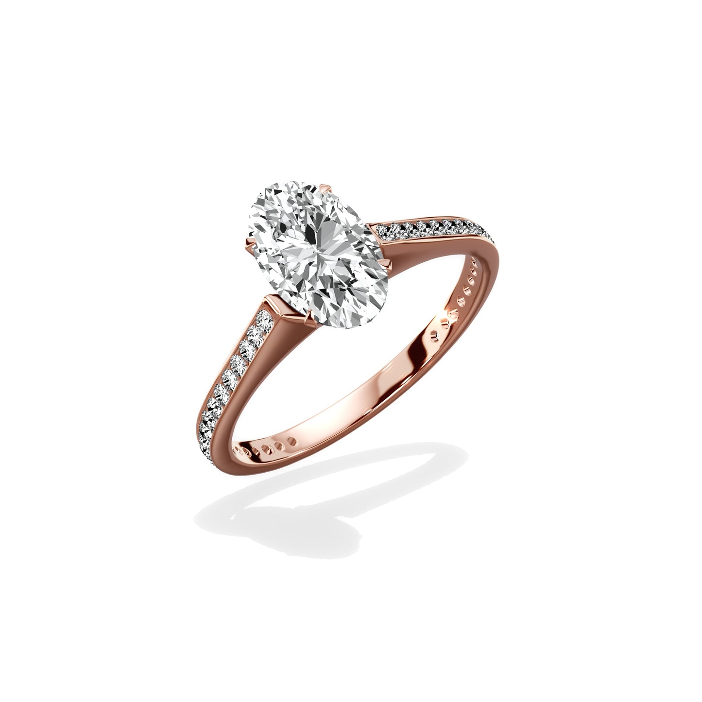 Channel Set Solitaire Engagement Ring