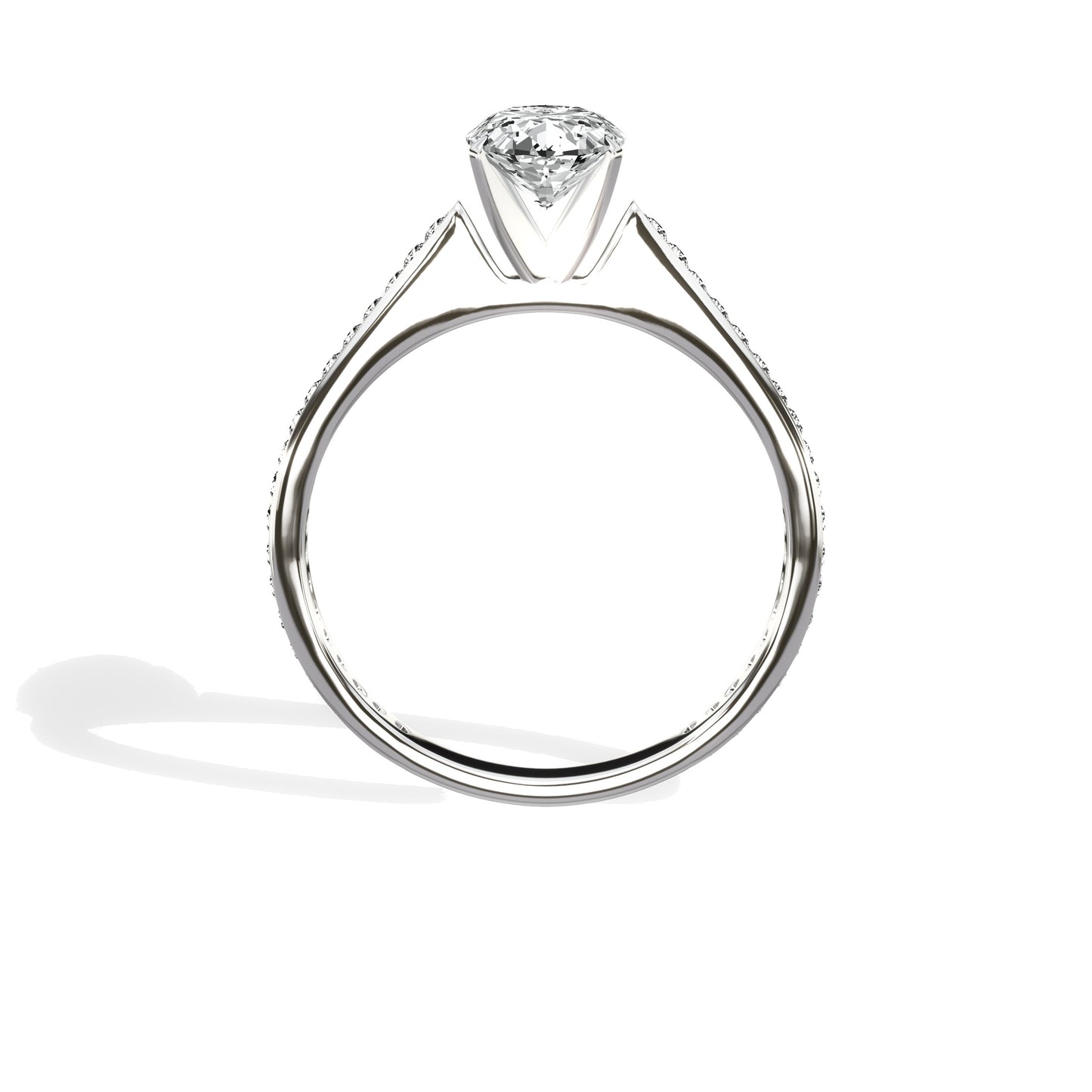 Channel Set Solitaire Engagement Ring