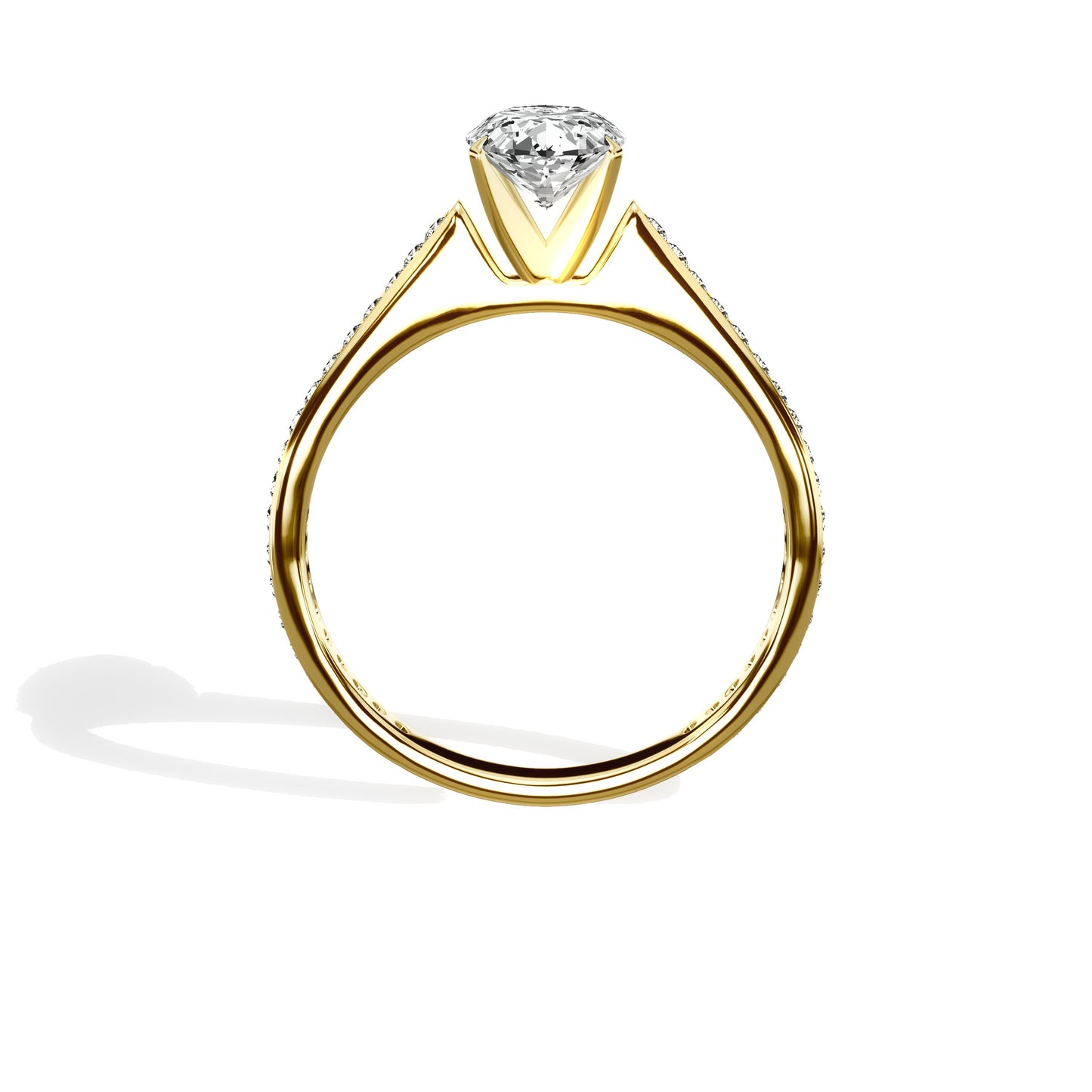 Channel Set Solitaire Engagement Ring
