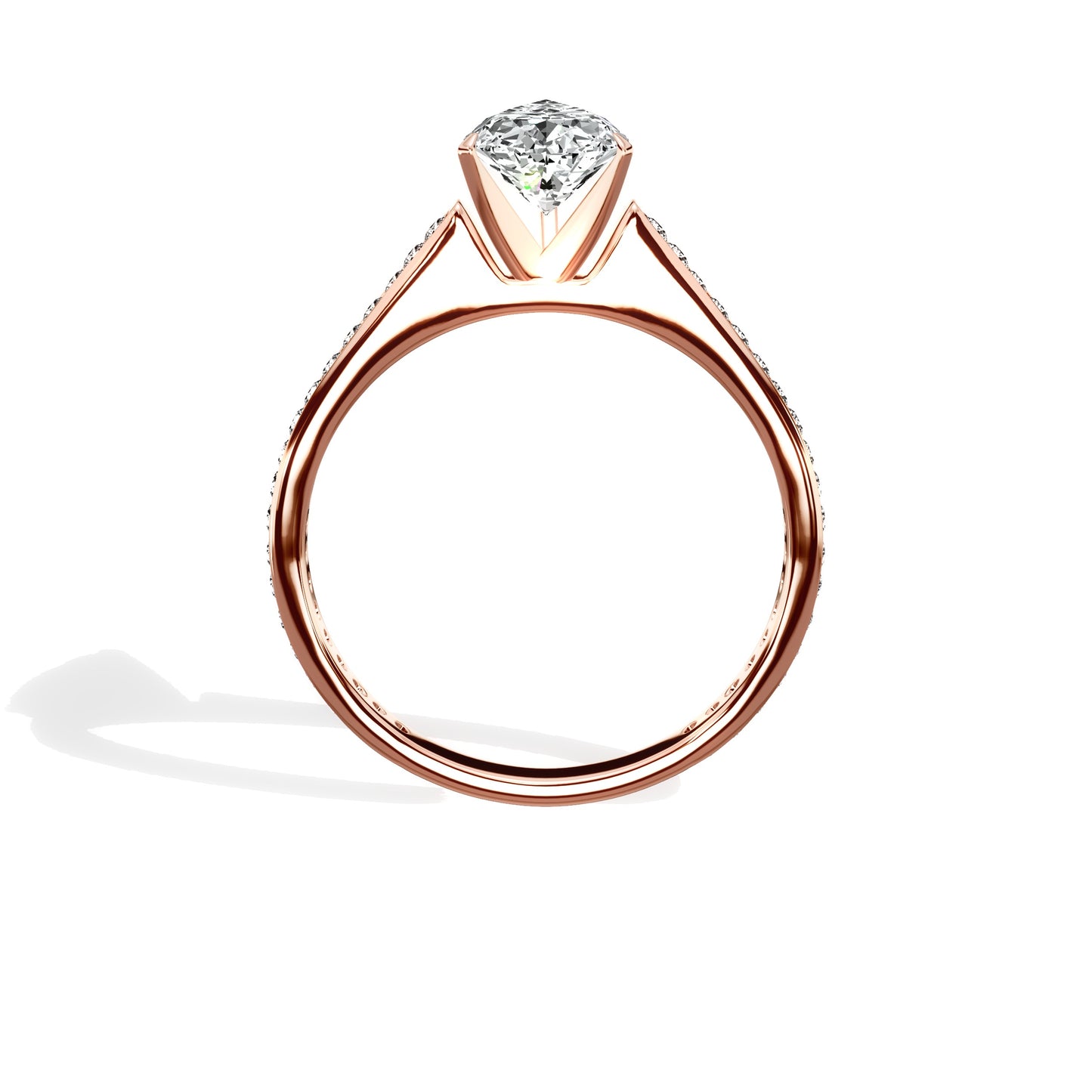 Channel Set Solitaire Engagement Ring