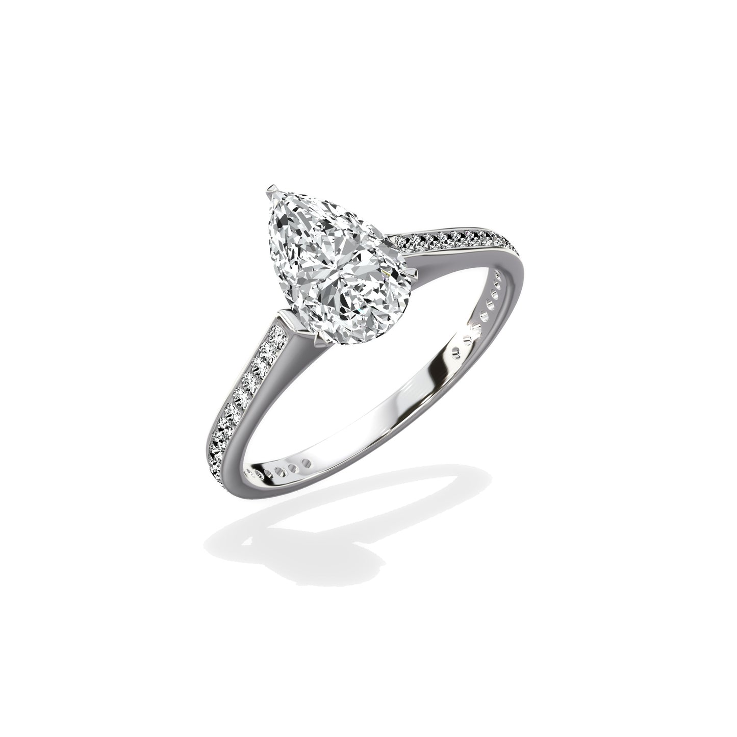 Channel Set Solitaire Engagement Ring