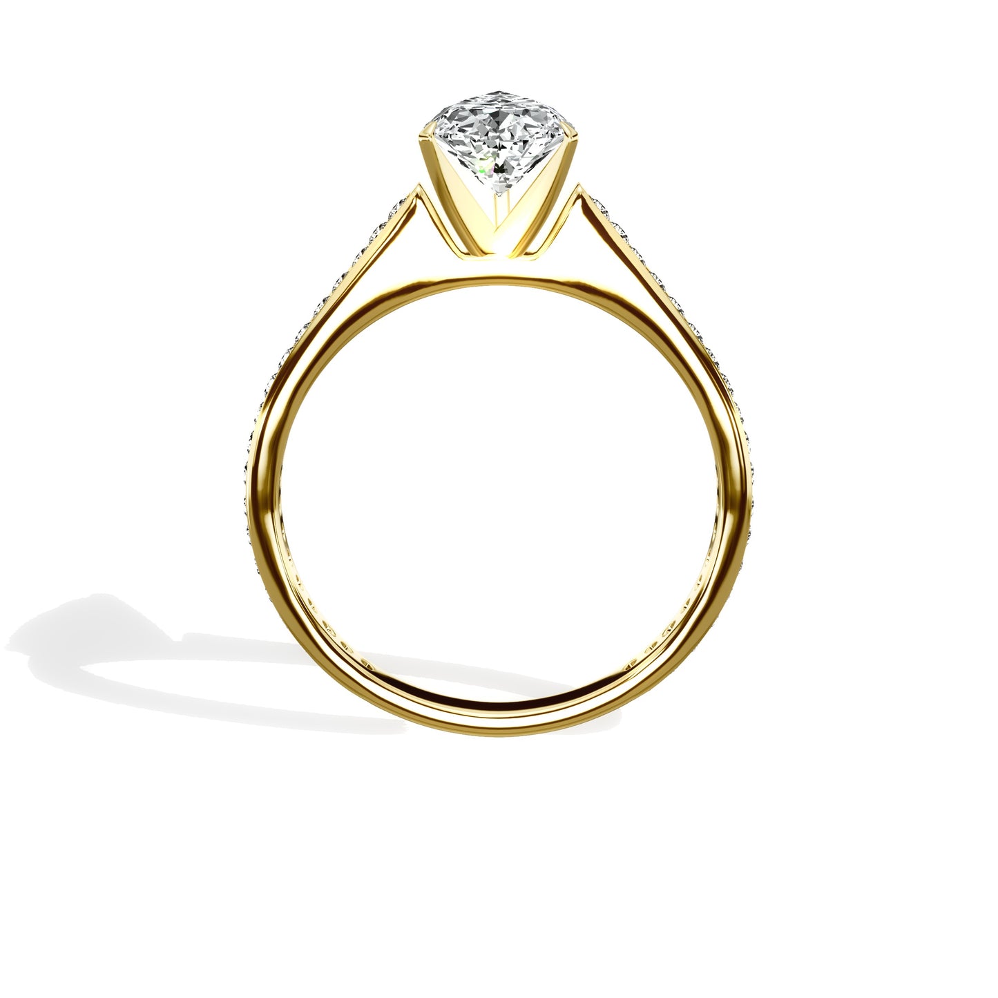 Channel Set Solitaire Engagement Ring