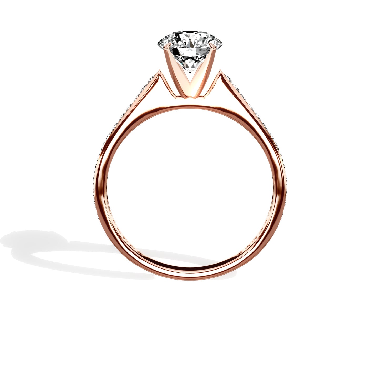Channel Set Solitaire Engagement Ring
