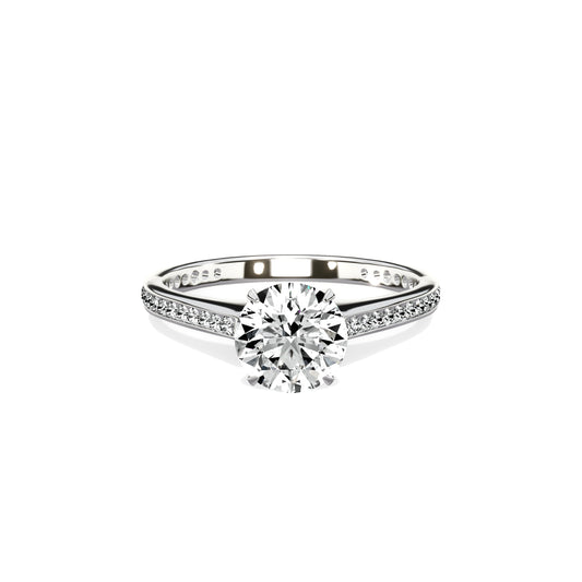 Channel Set Solitaire Engagement Ring