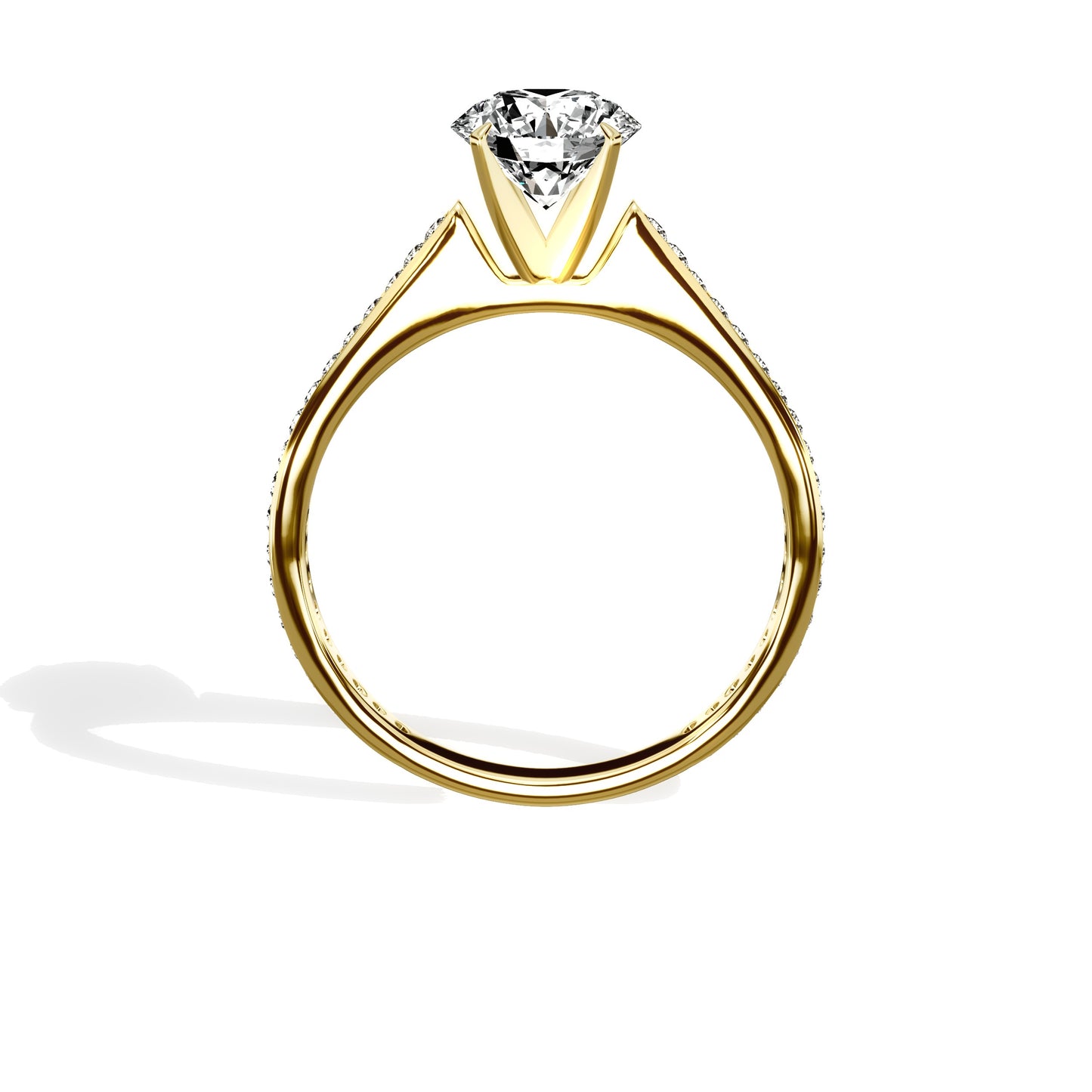 Channel Set Solitaire Engagement Ring