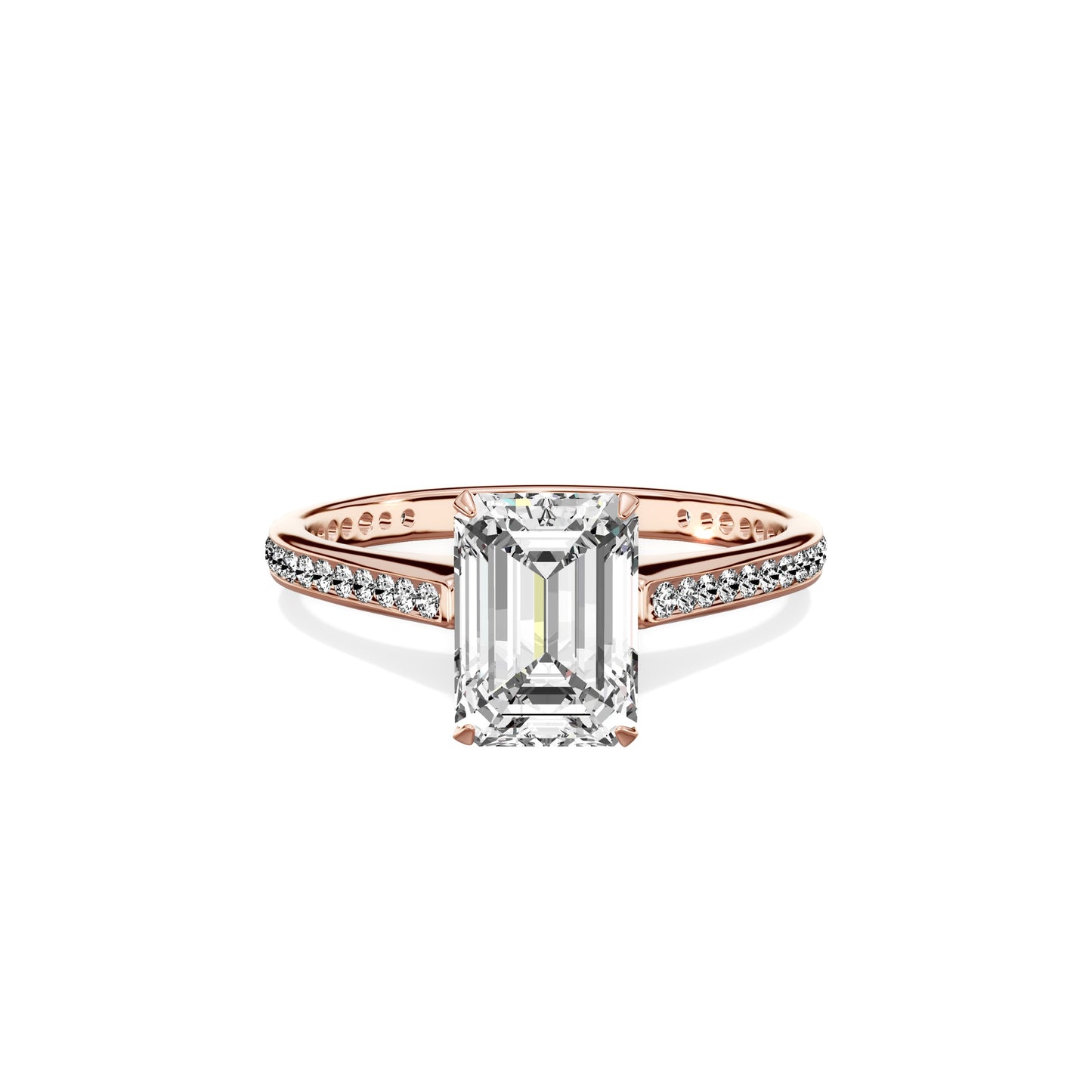Channel Set Solitaire Engagement Ring