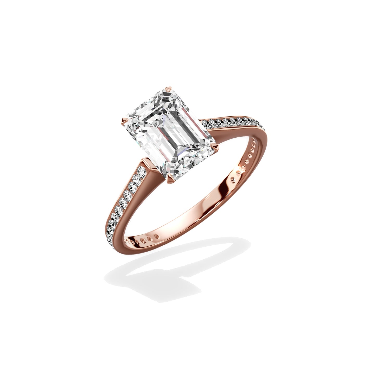 Channel Set Solitaire Engagement Ring
