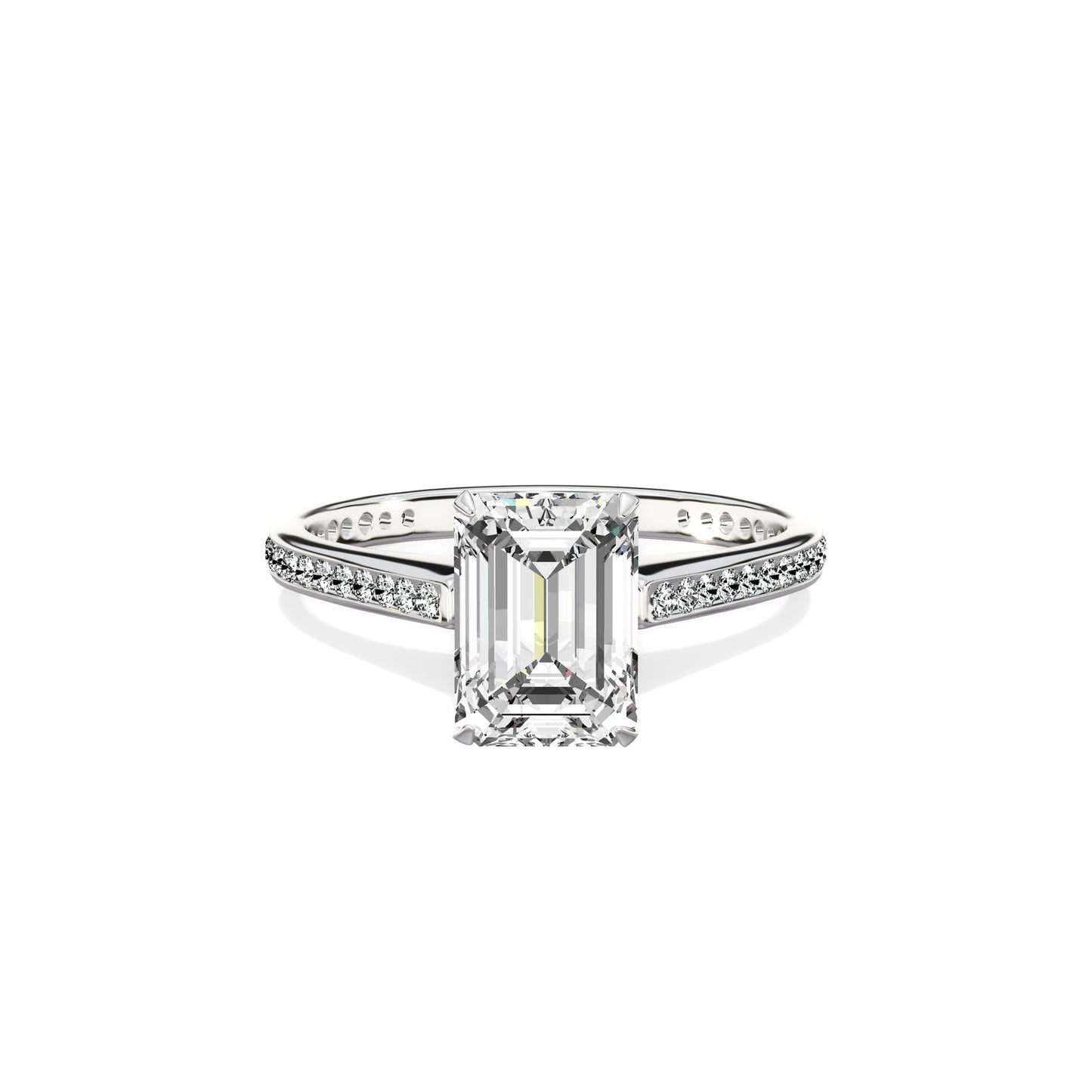 Channel Set Solitaire Engagement Ring