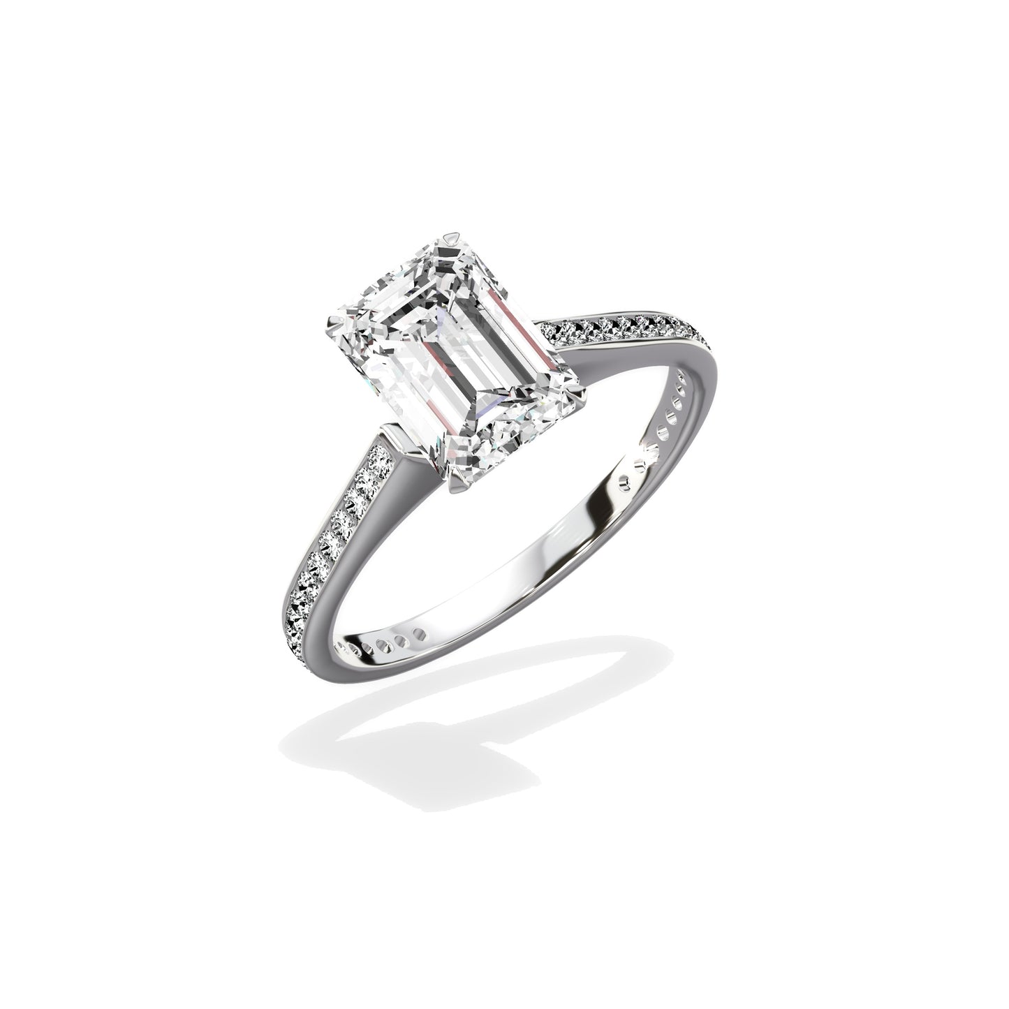 Channel Set Solitaire Engagement Ring