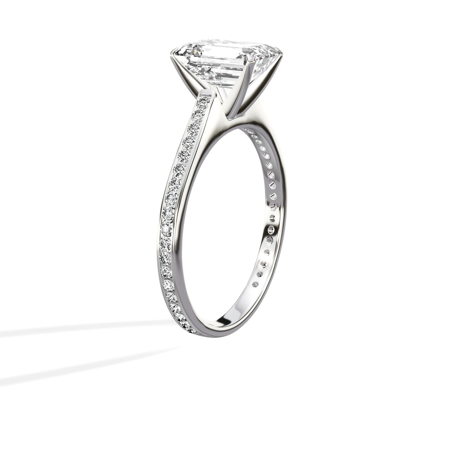 Channel Set Solitaire Engagement Ring