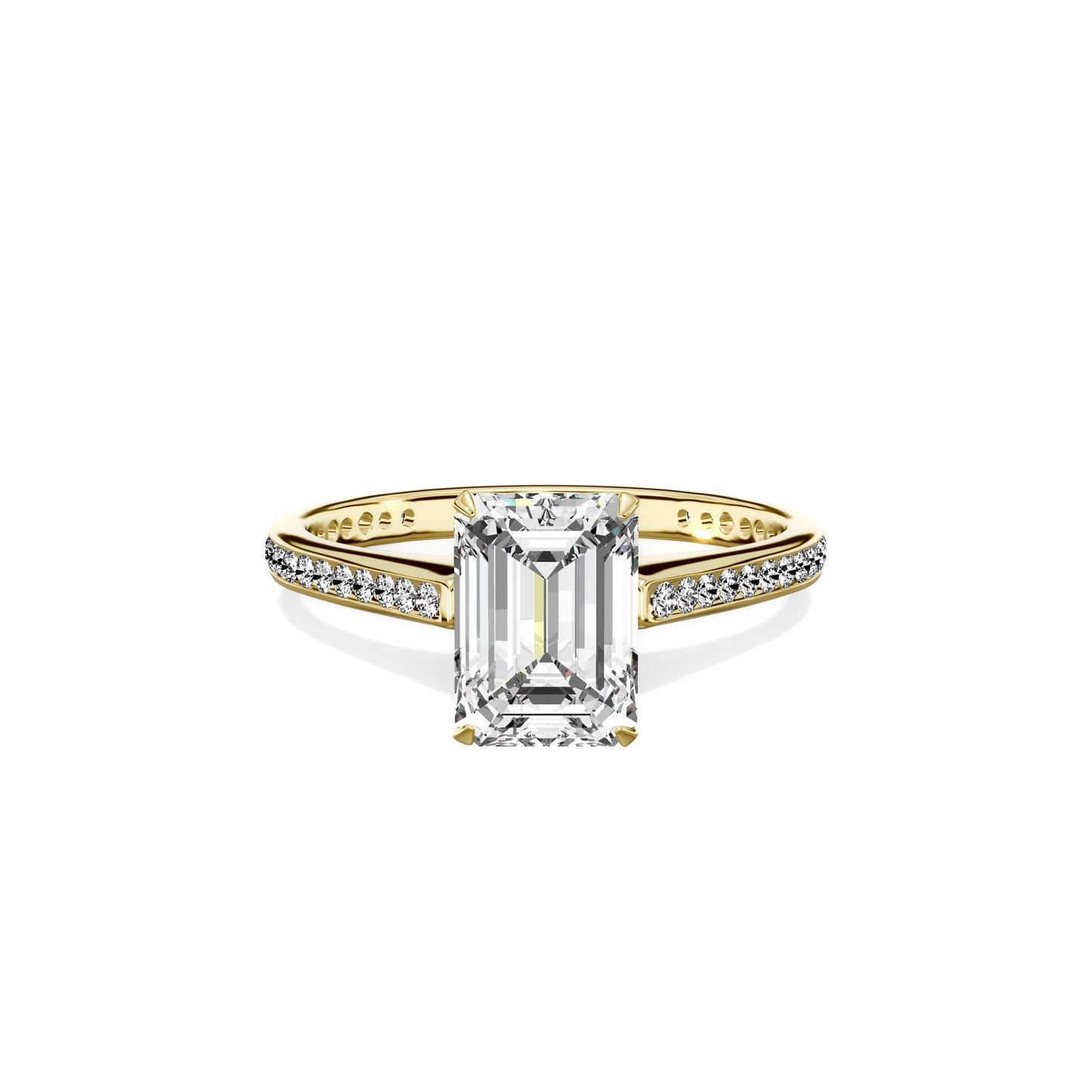 Channel Set Solitaire Engagement Ring