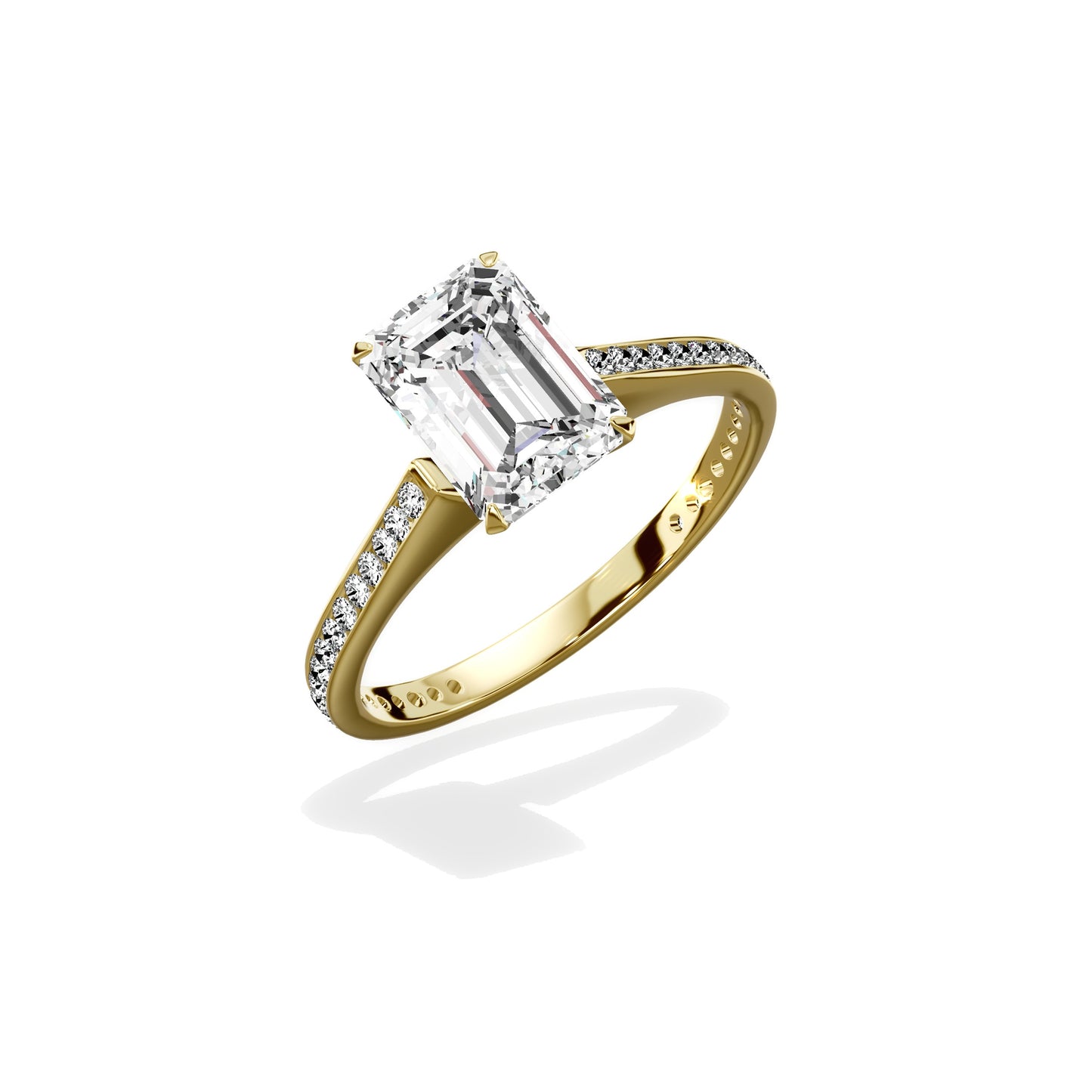 Channel Set Solitaire Engagement Ring
