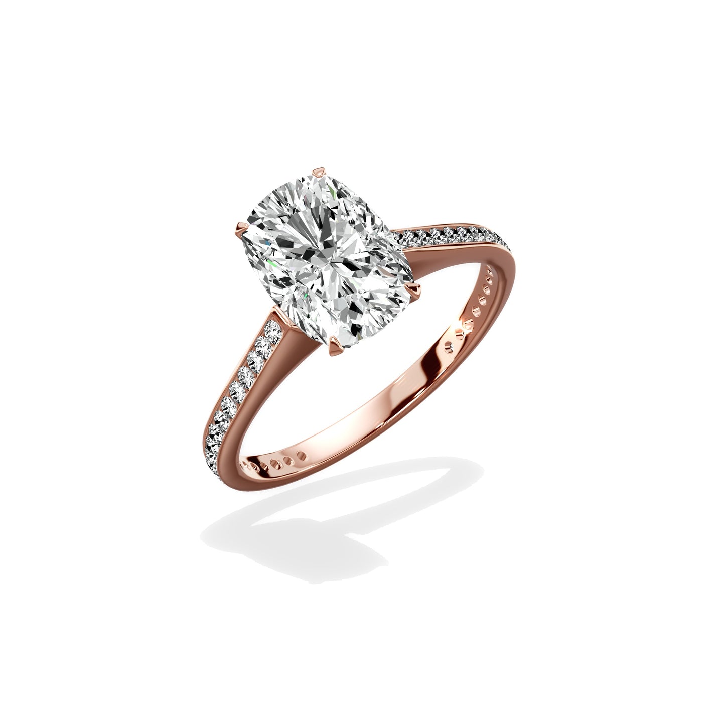 Channel Set Solitaire Engagement Ring