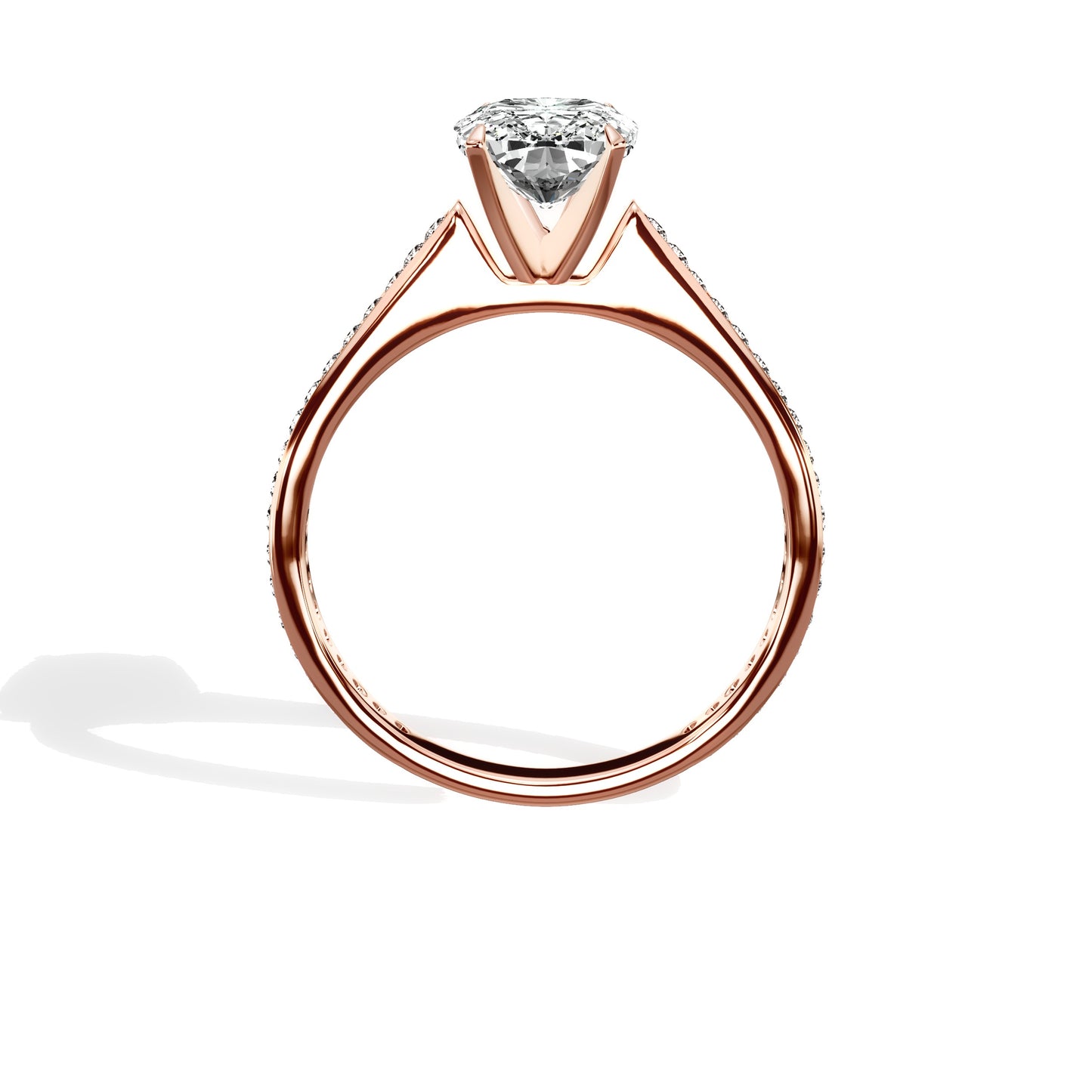 Channel Set Solitaire Engagement Ring