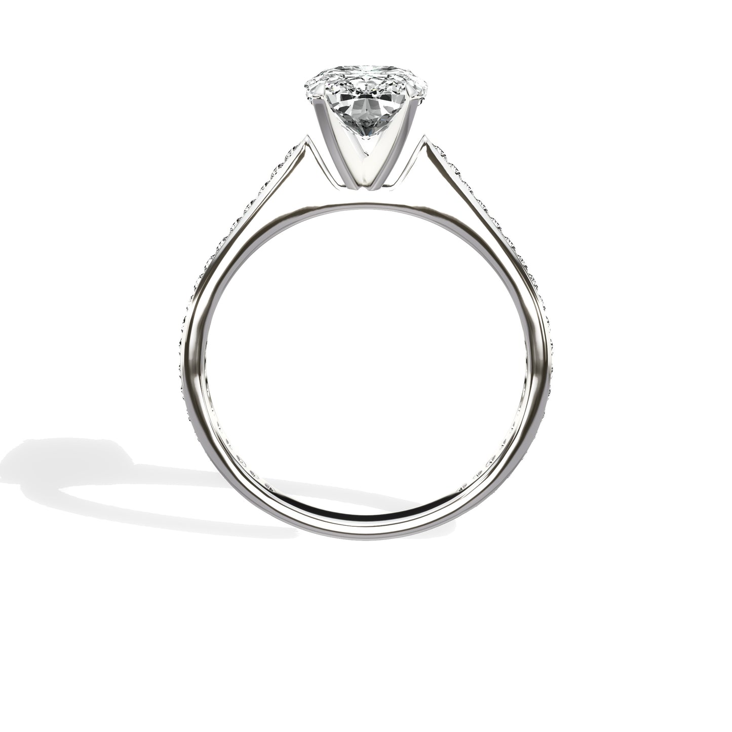 Channel Set Solitaire Engagement Ring