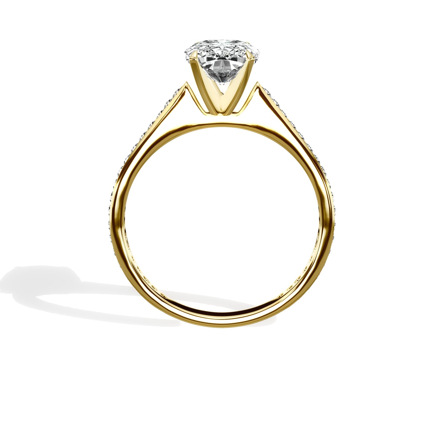 Channel Set Solitaire Engagement Ring