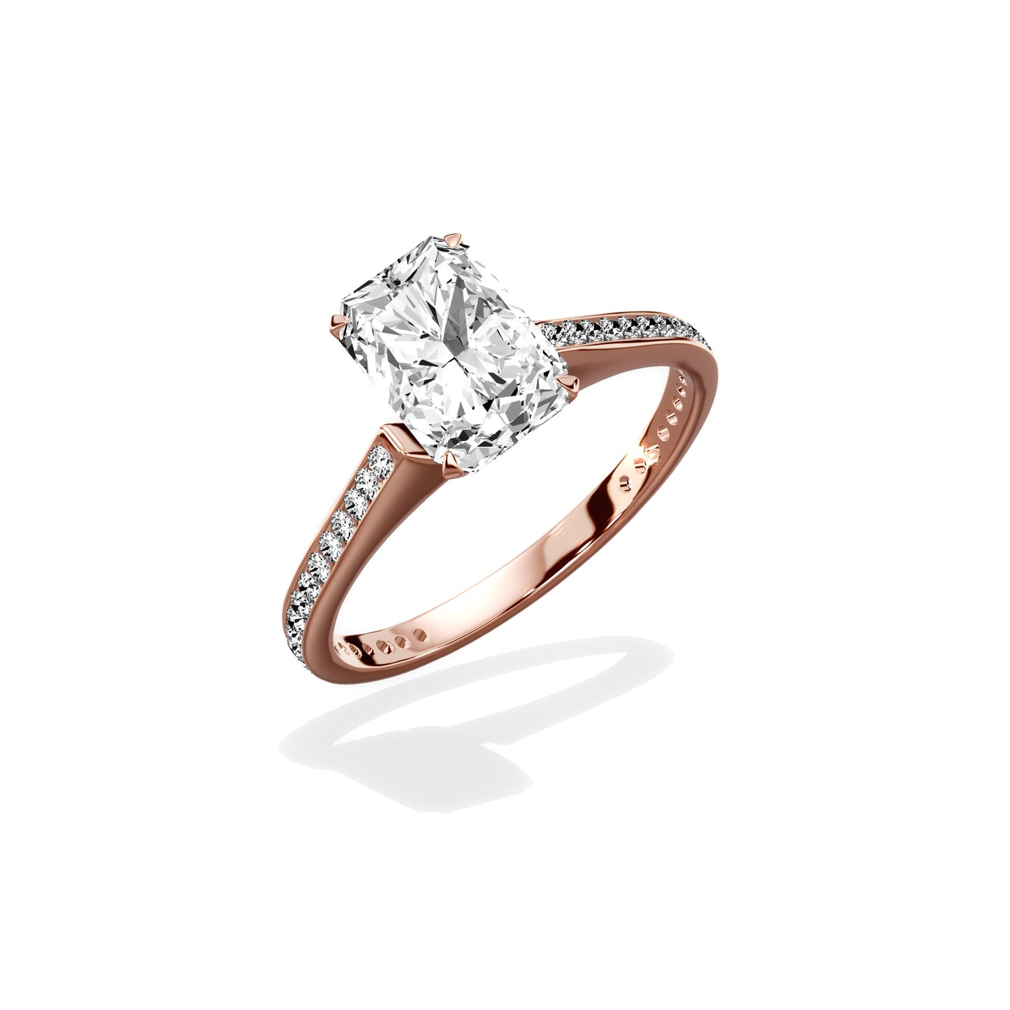 Channel Set Solitaire Engagement Ring