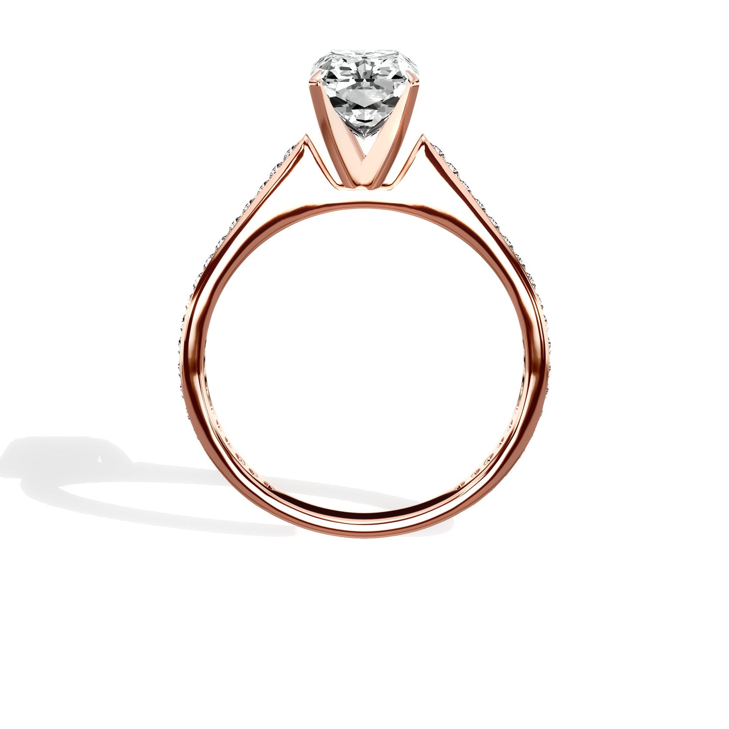 Channel Set Solitaire Engagement Ring