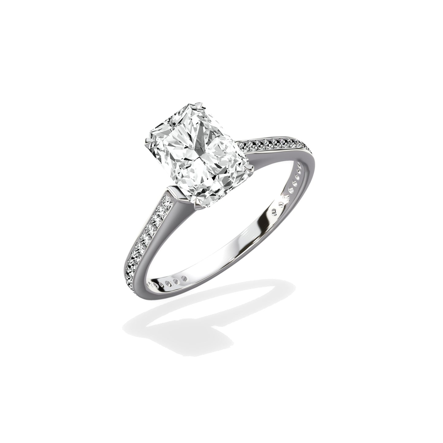 Channel Set Solitaire Engagement Ring