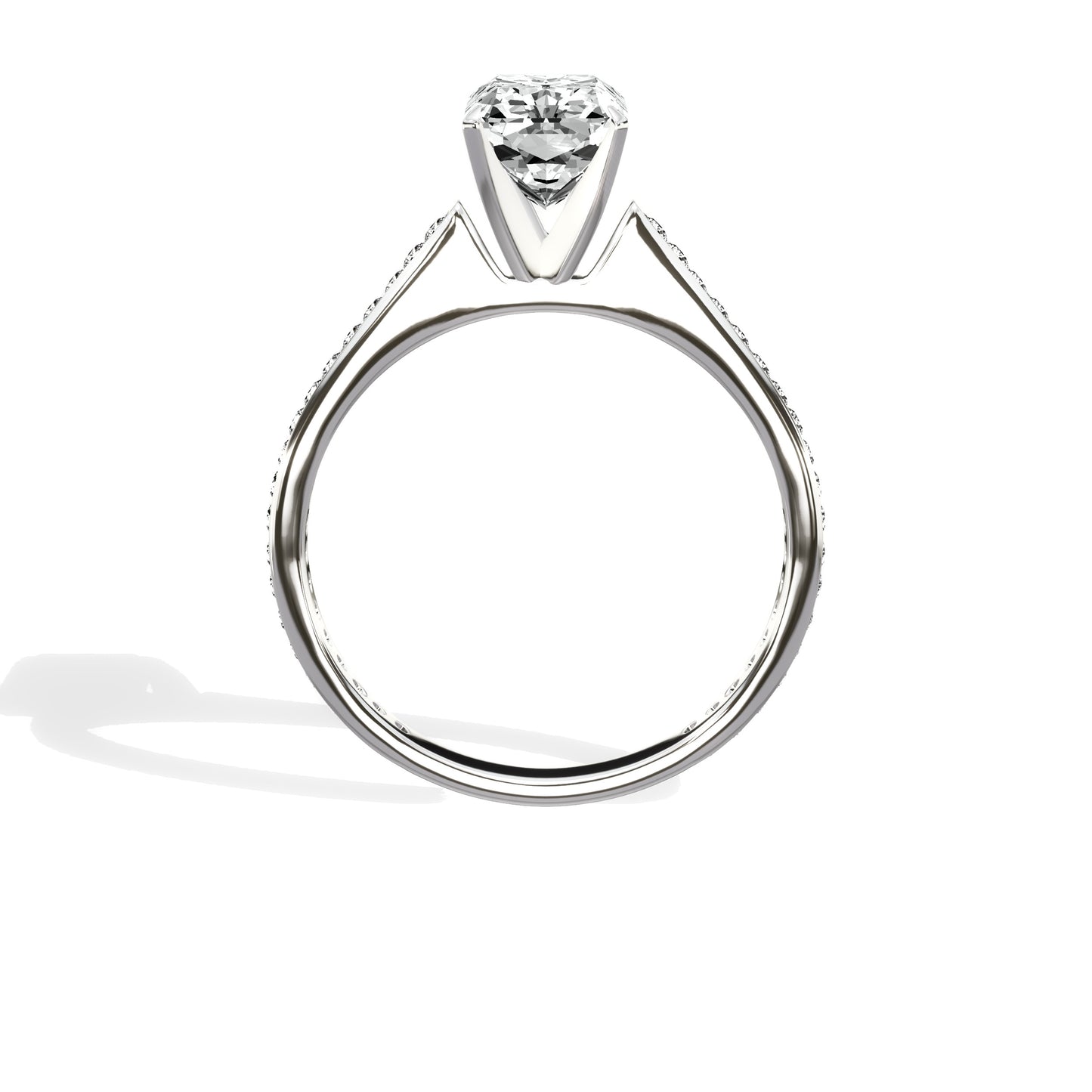 Channel Set Solitaire Engagement Ring