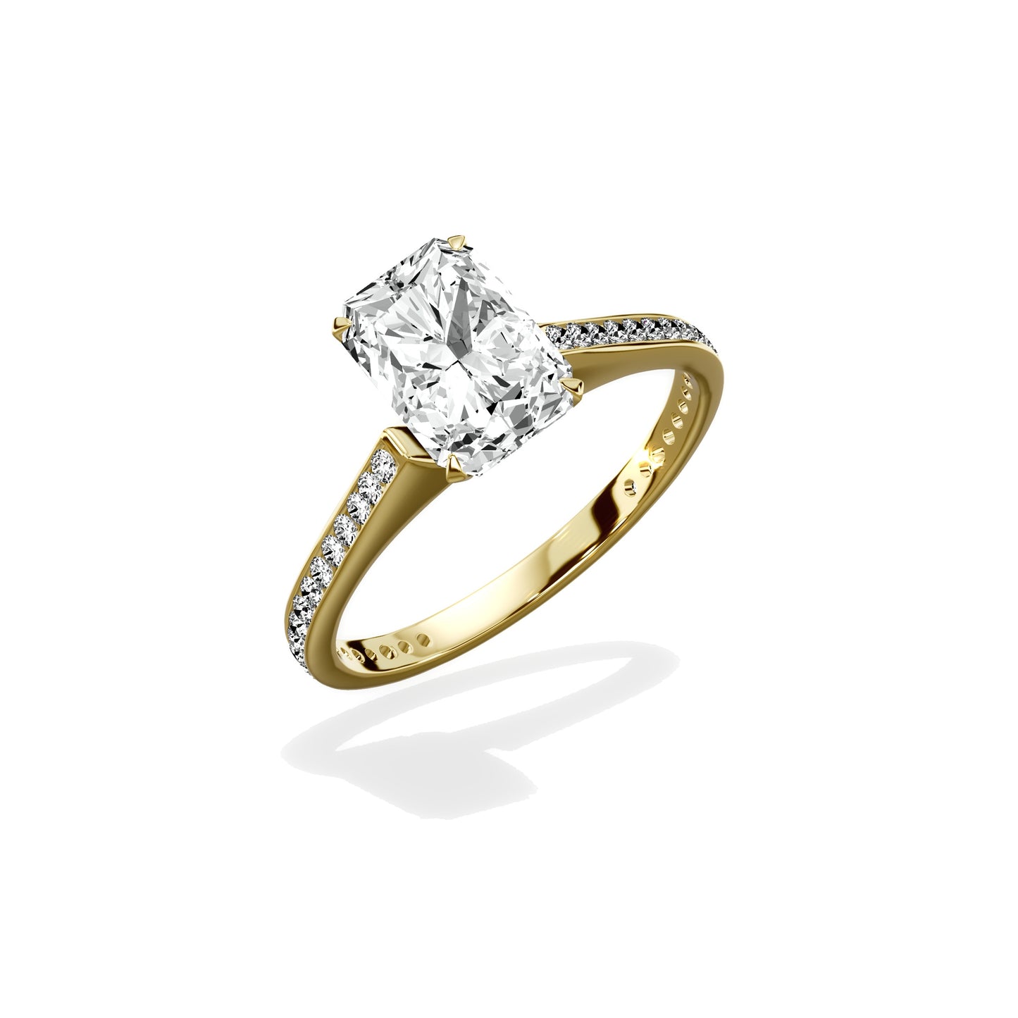 Channel Set Solitaire Engagement Ring
