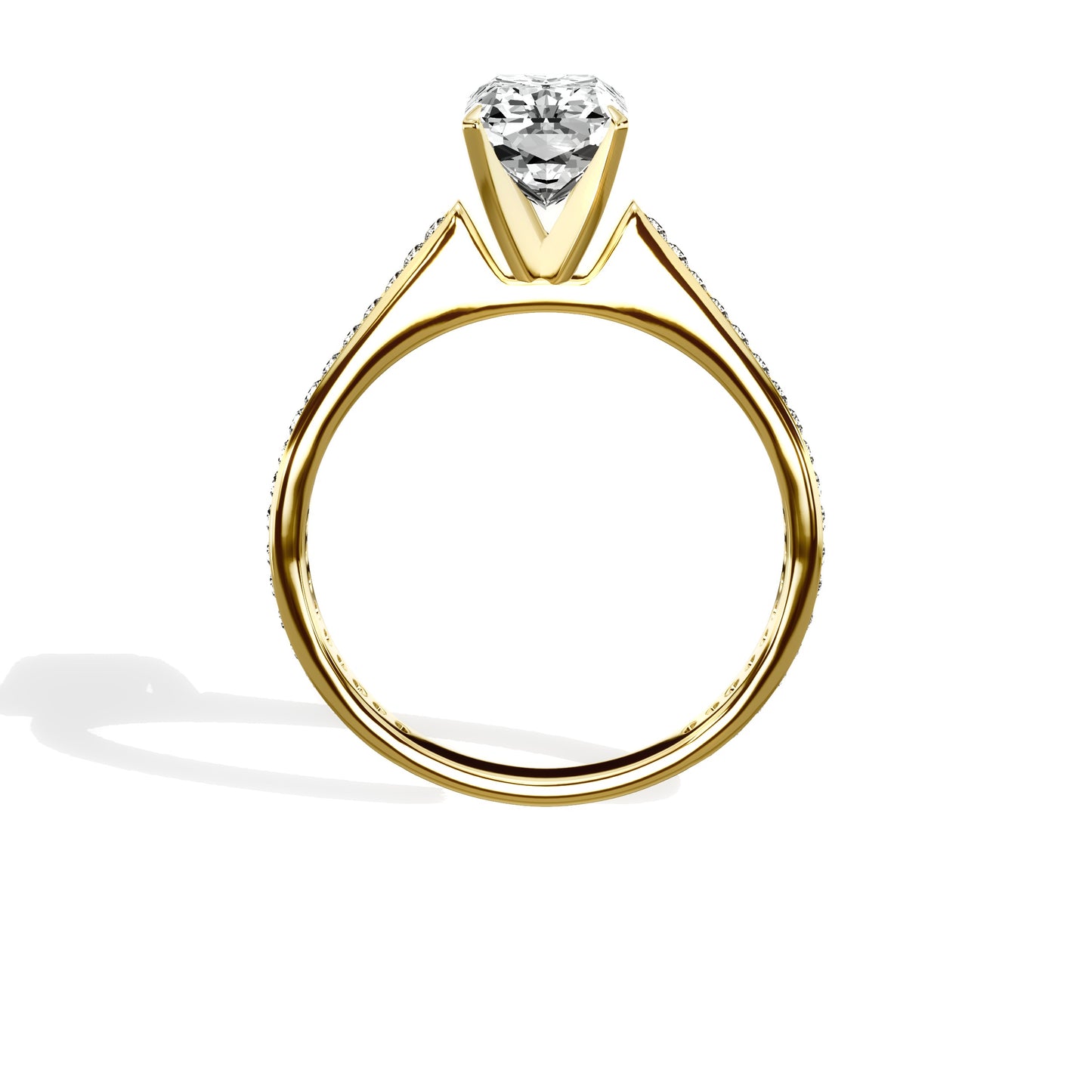 Channel Set Solitaire Engagement Ring