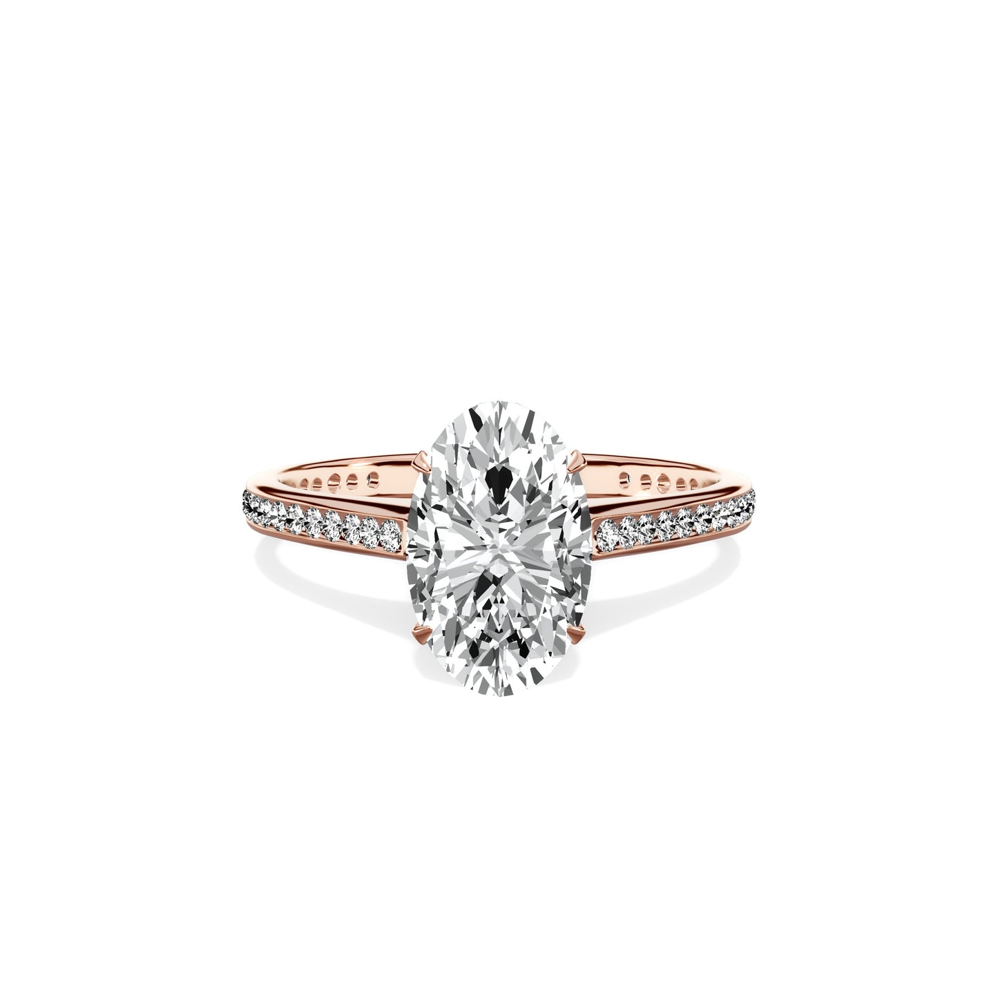 Channel Set Solitaire Engagement Ring