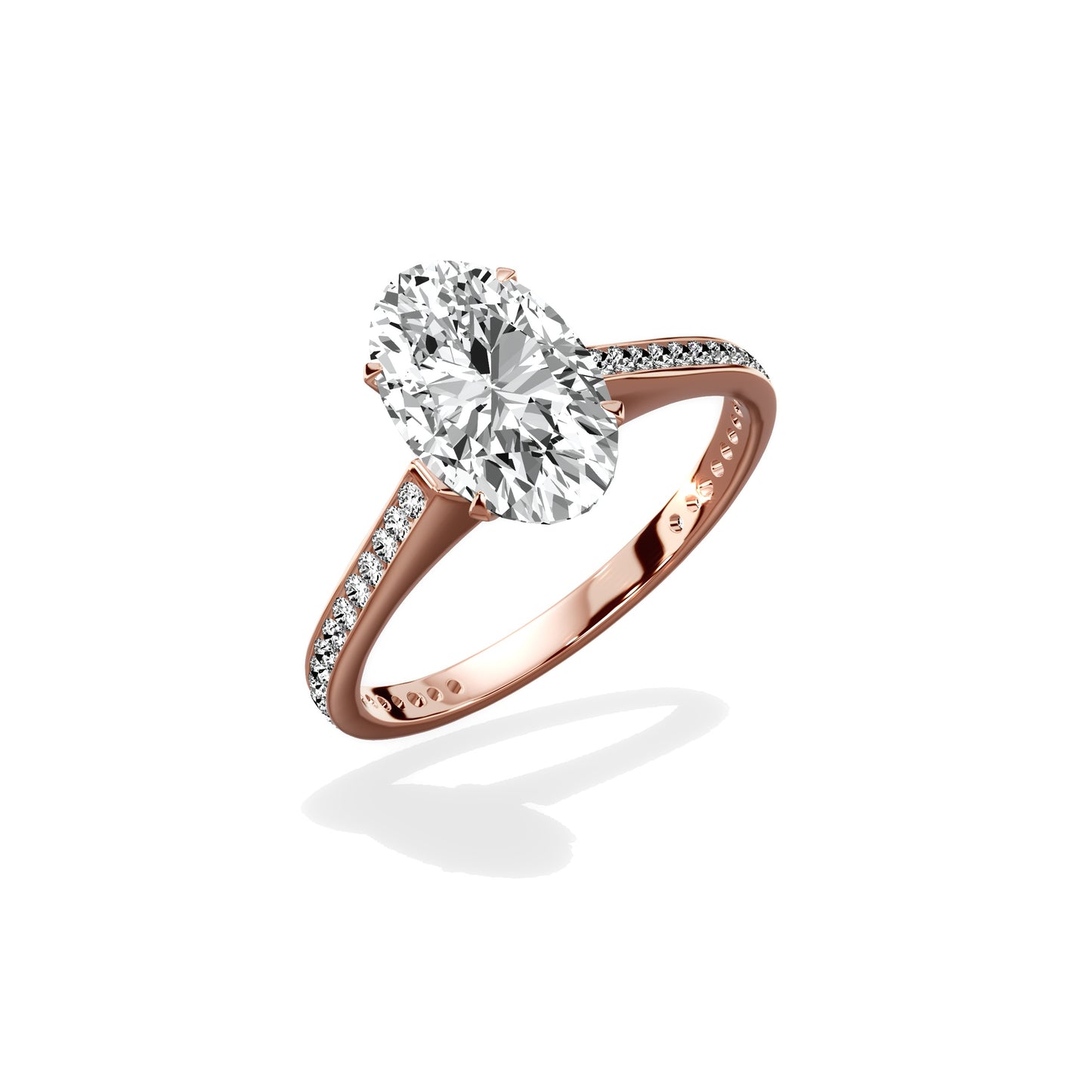 Channel Set Solitaire Engagement Ring