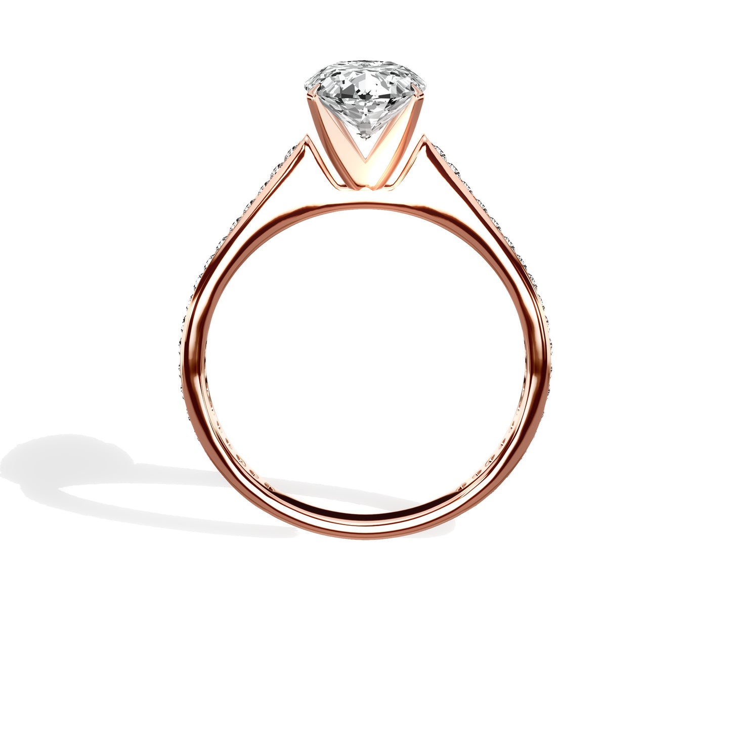 Channel Set Solitaire Engagement Ring