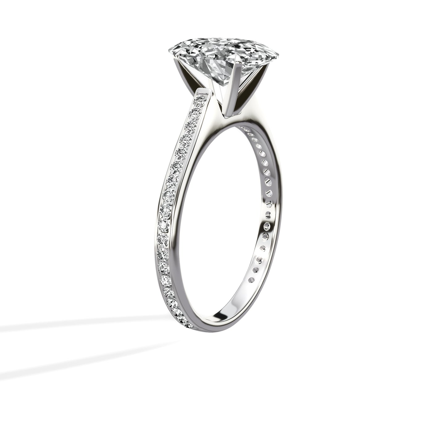 Channel Set Solitaire Engagement Ring