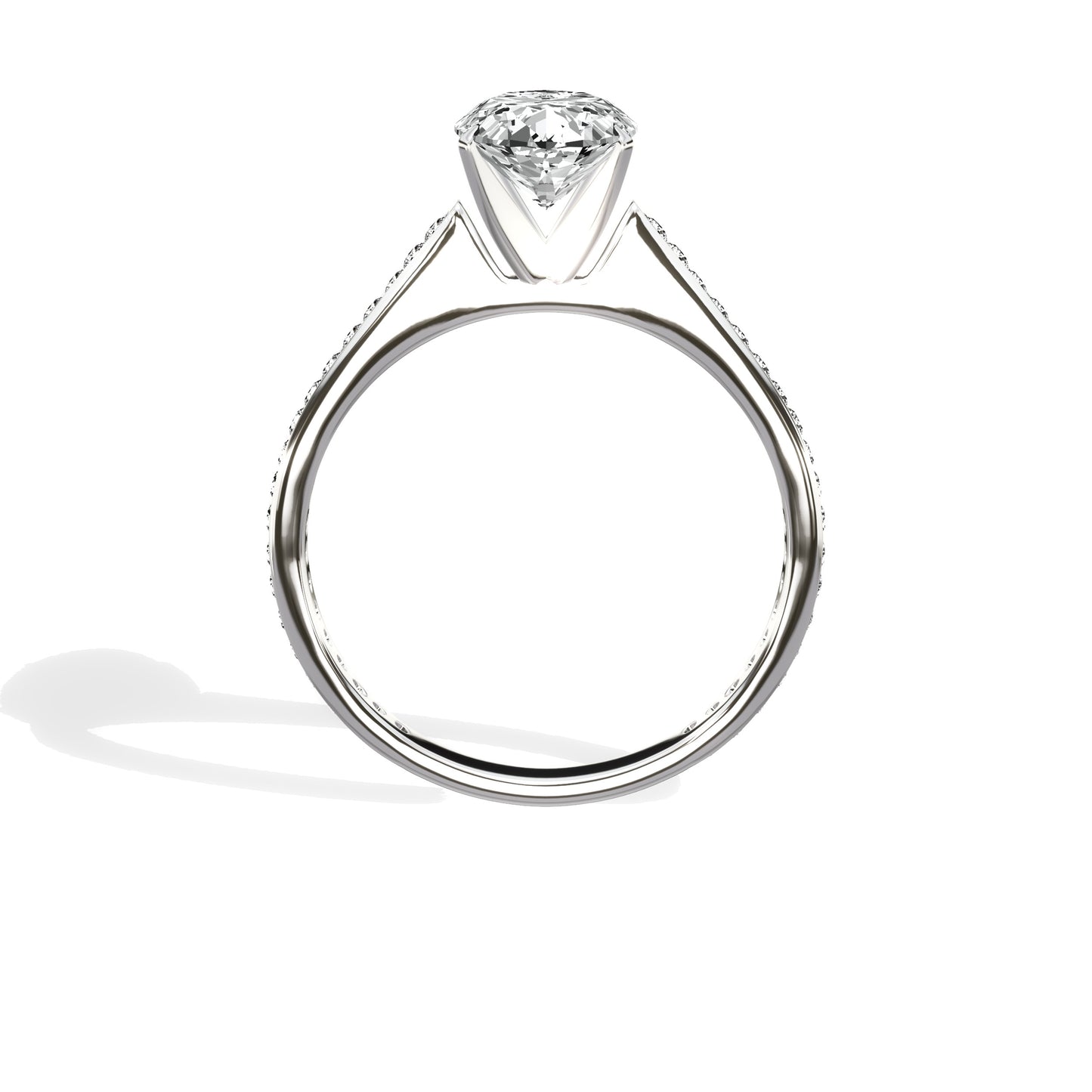 Channel Set Solitaire Engagement Ring