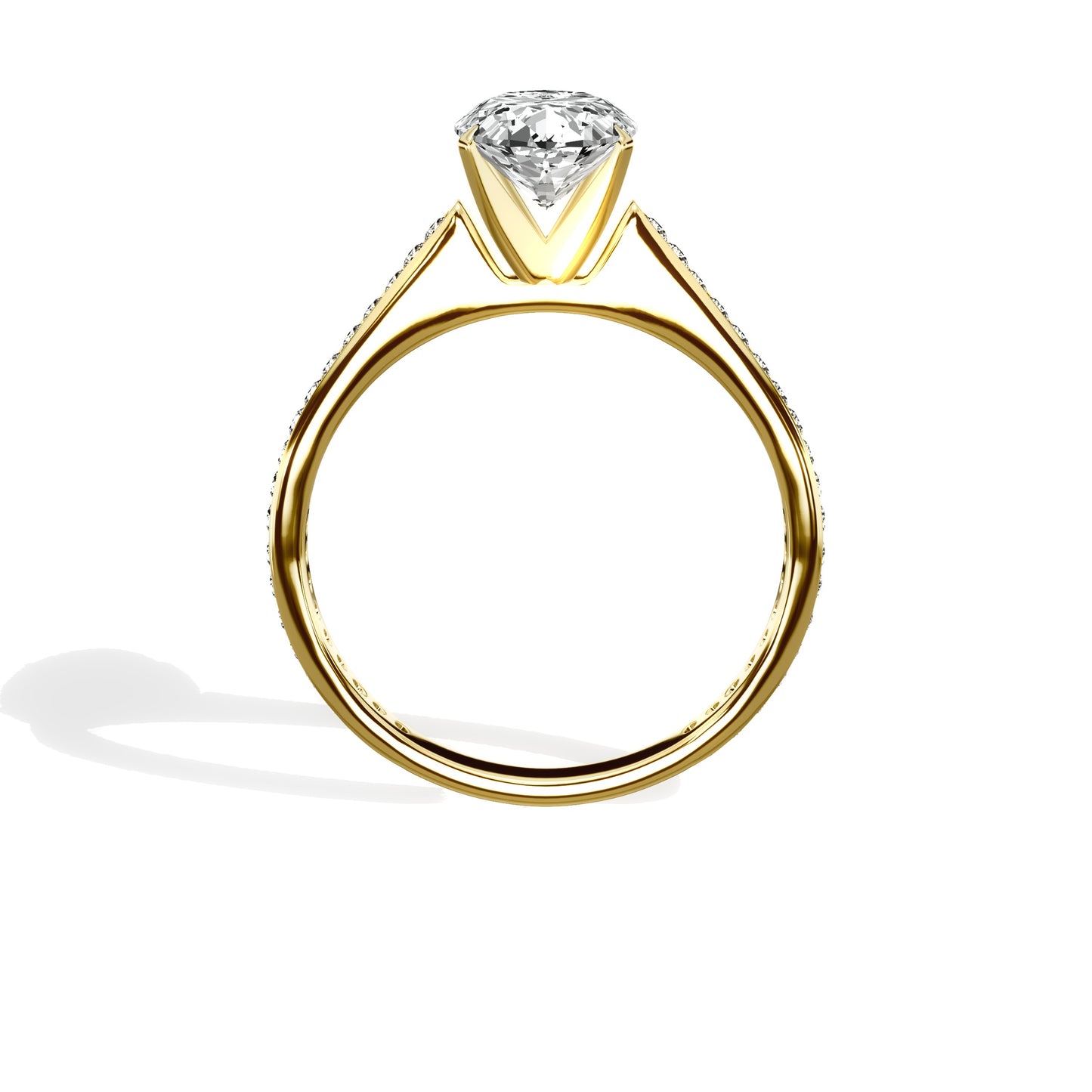 Channel Set Solitaire Engagement Ring