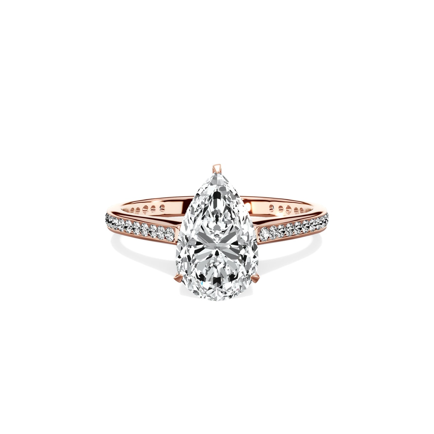 Channel Set Solitaire Engagement Ring