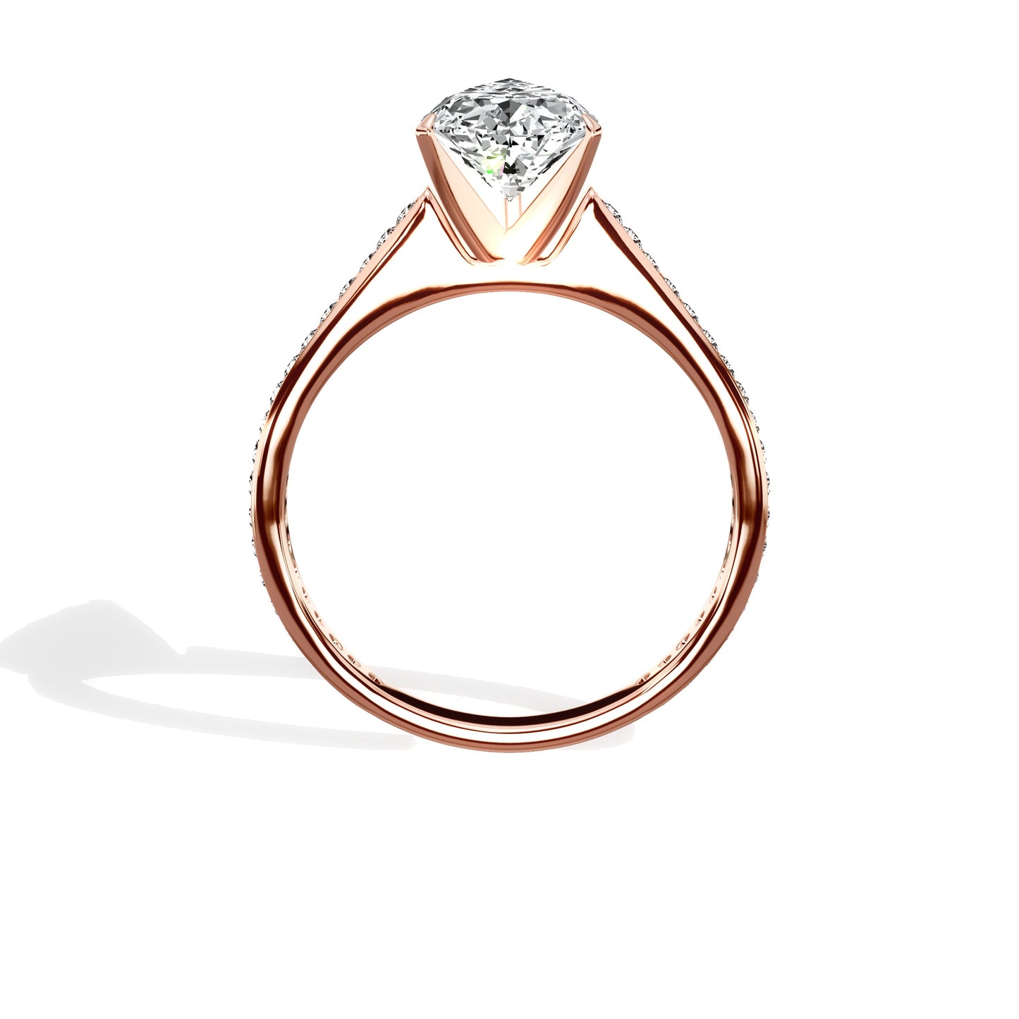 Channel Set Solitaire Engagement Ring