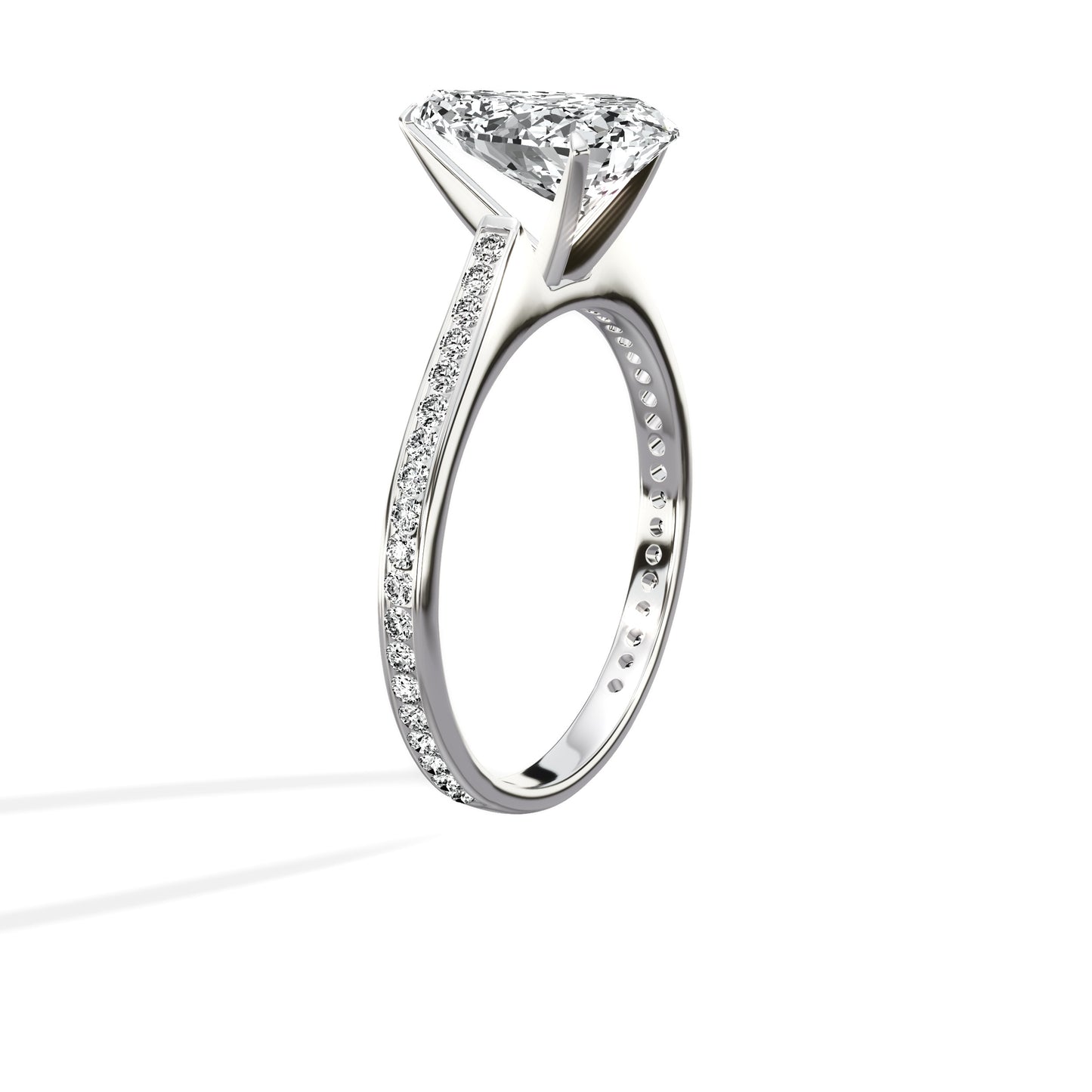 Channel Set Solitaire Engagement Ring
