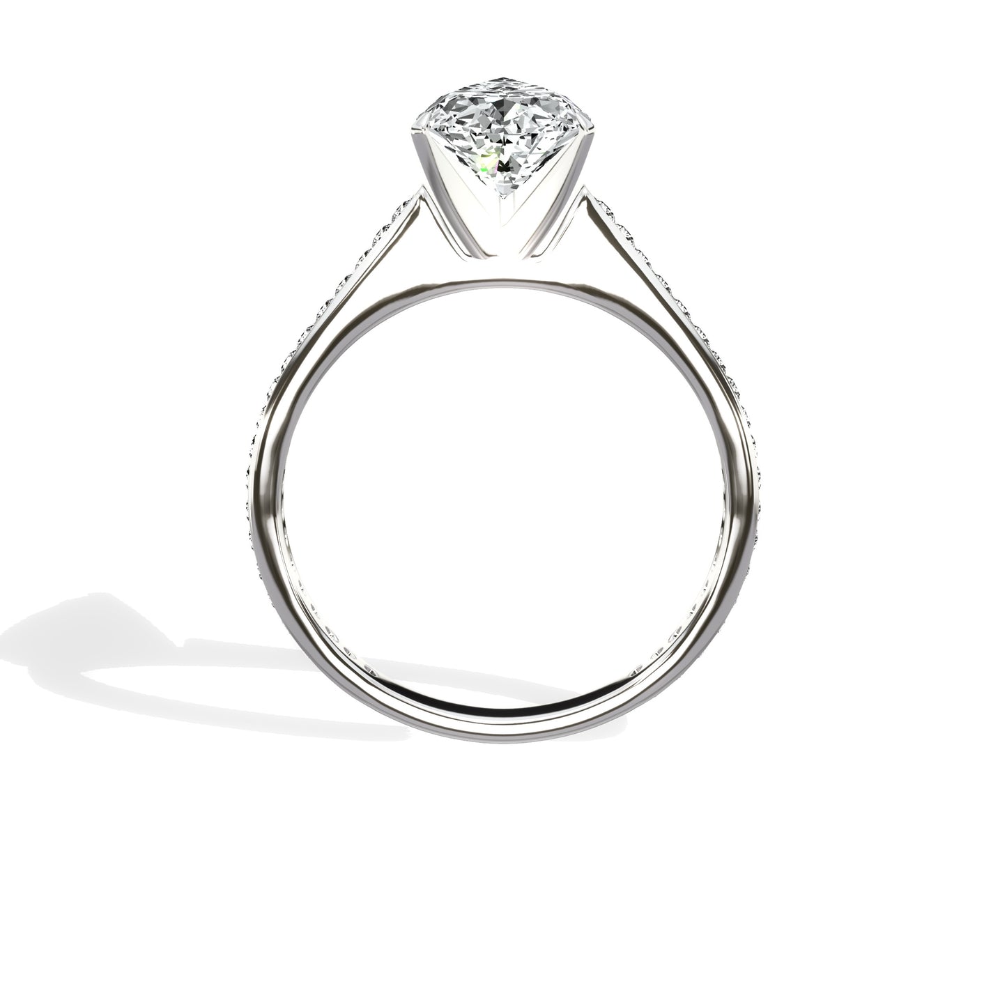 Channel Set Solitaire Engagement Ring