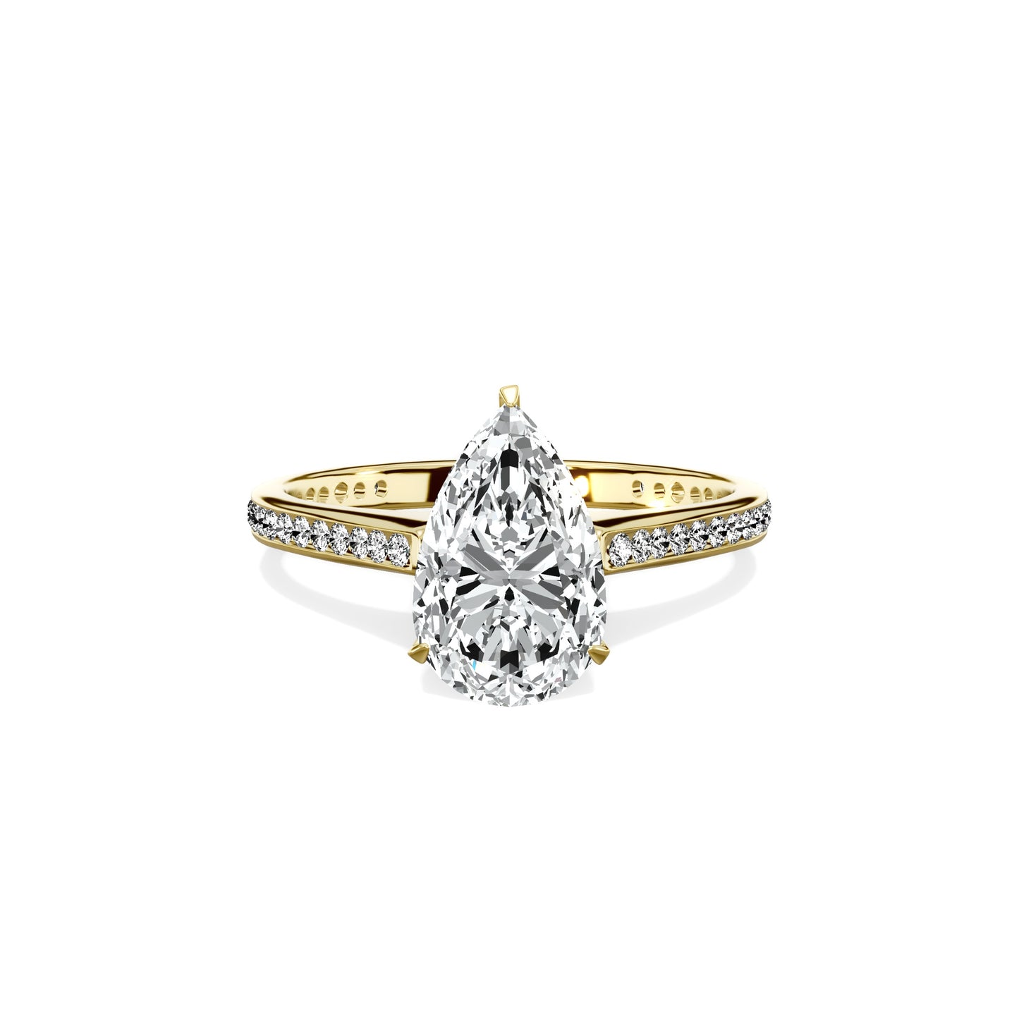 Channel Set Solitaire Engagement Ring
