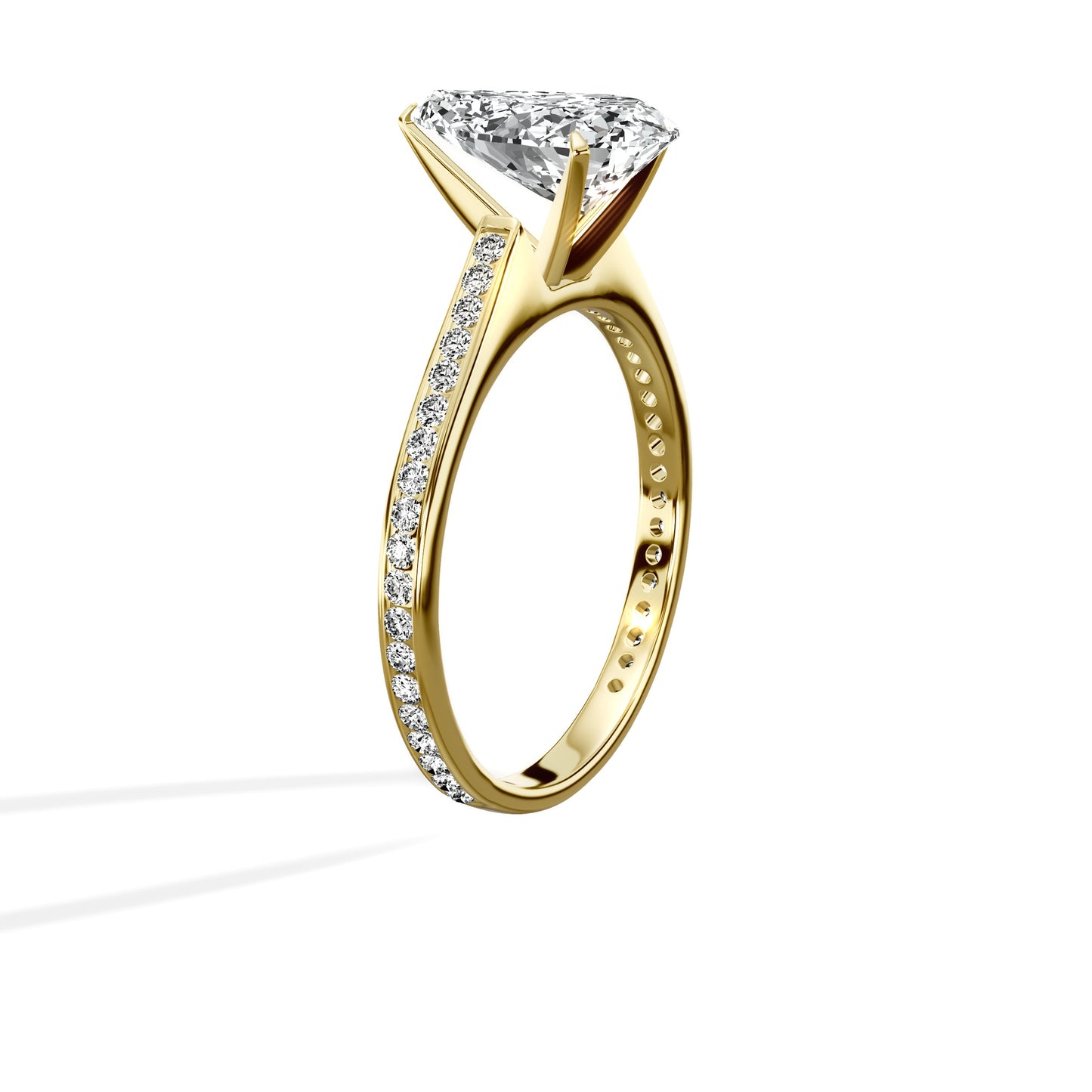 Channel Set Solitaire Engagement Ring